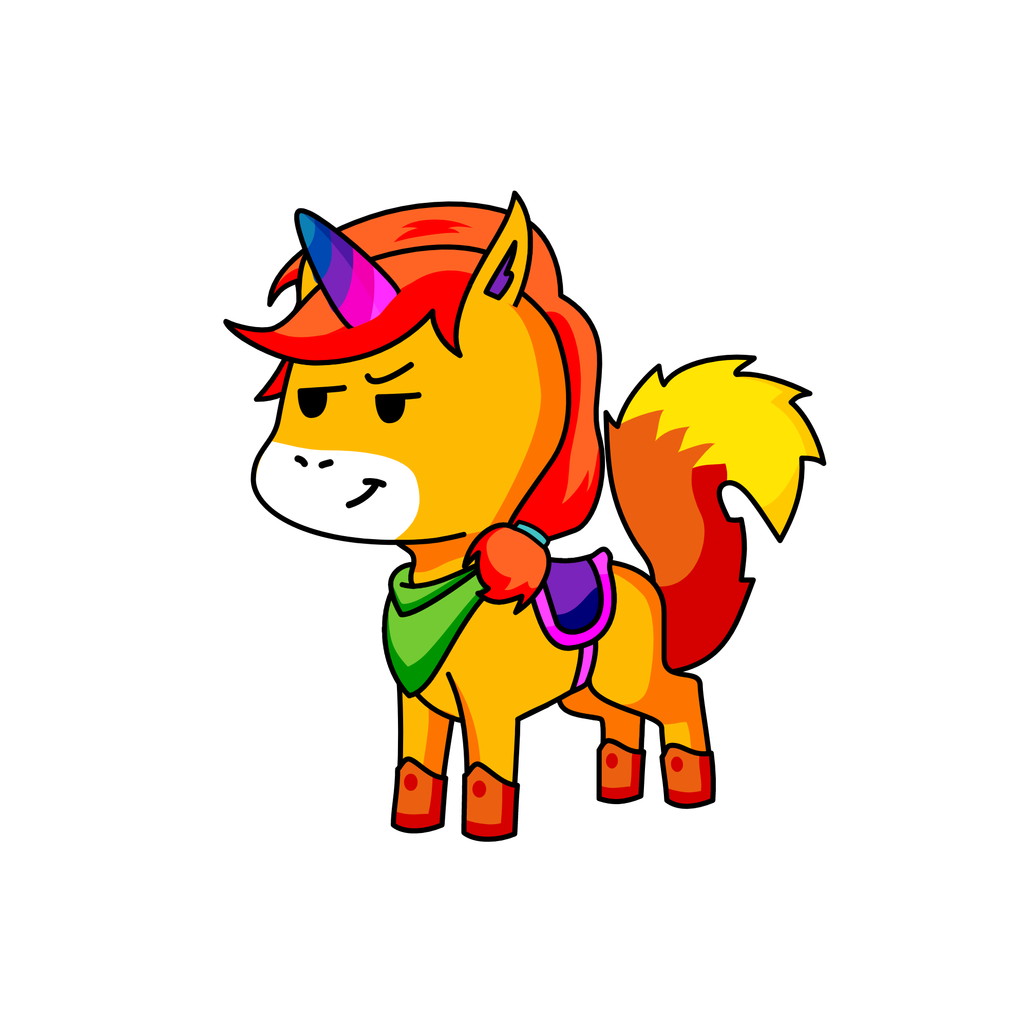 Sunset, the unicorn