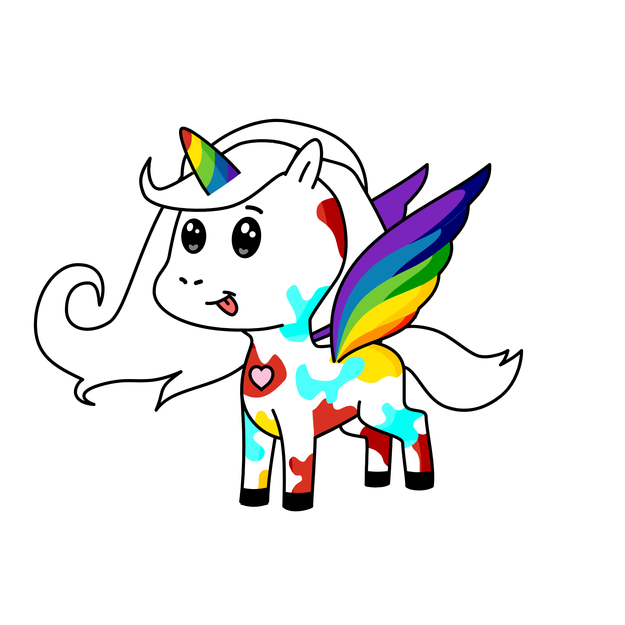 Rainbow, the unicorn