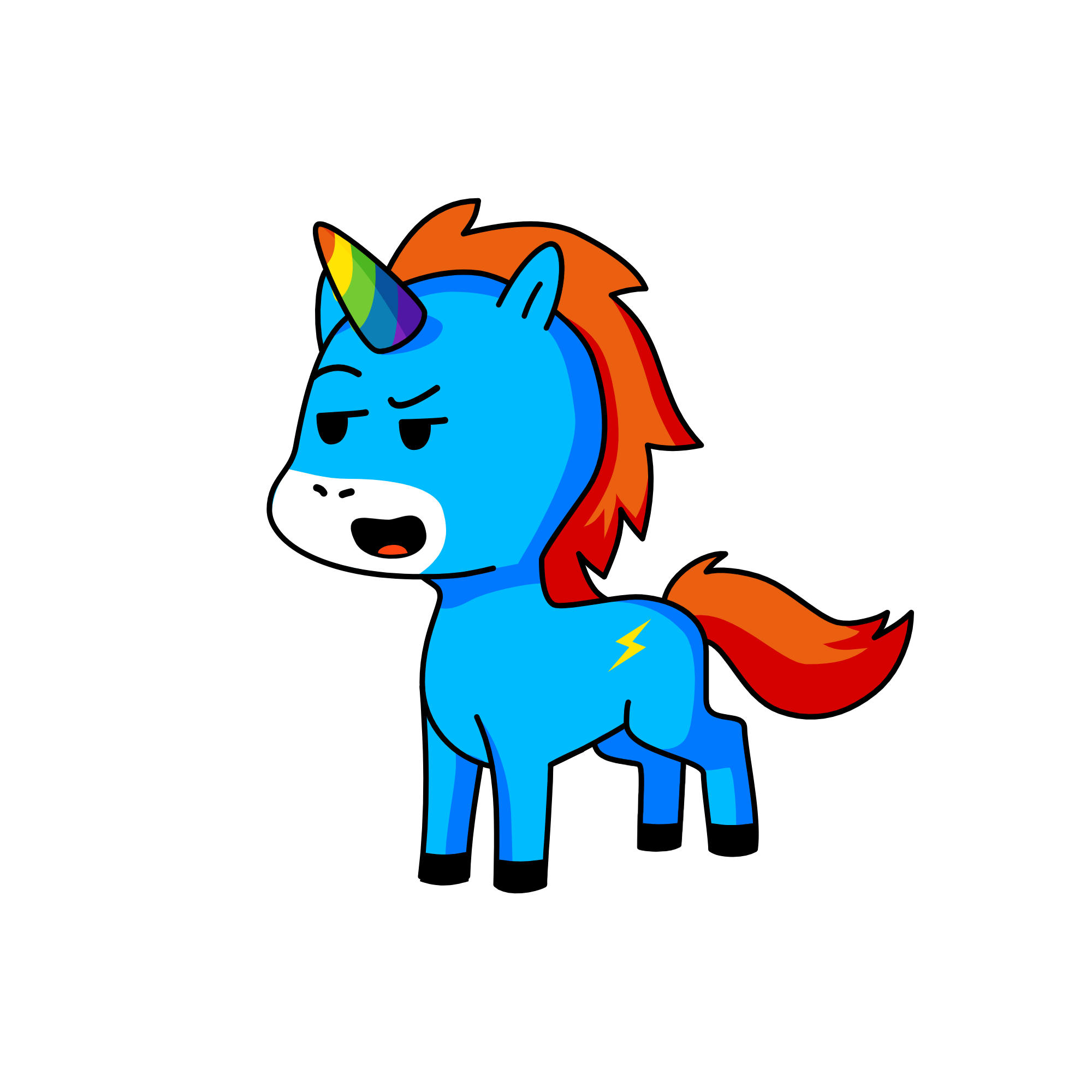 Rainbow Dash, the unicorn