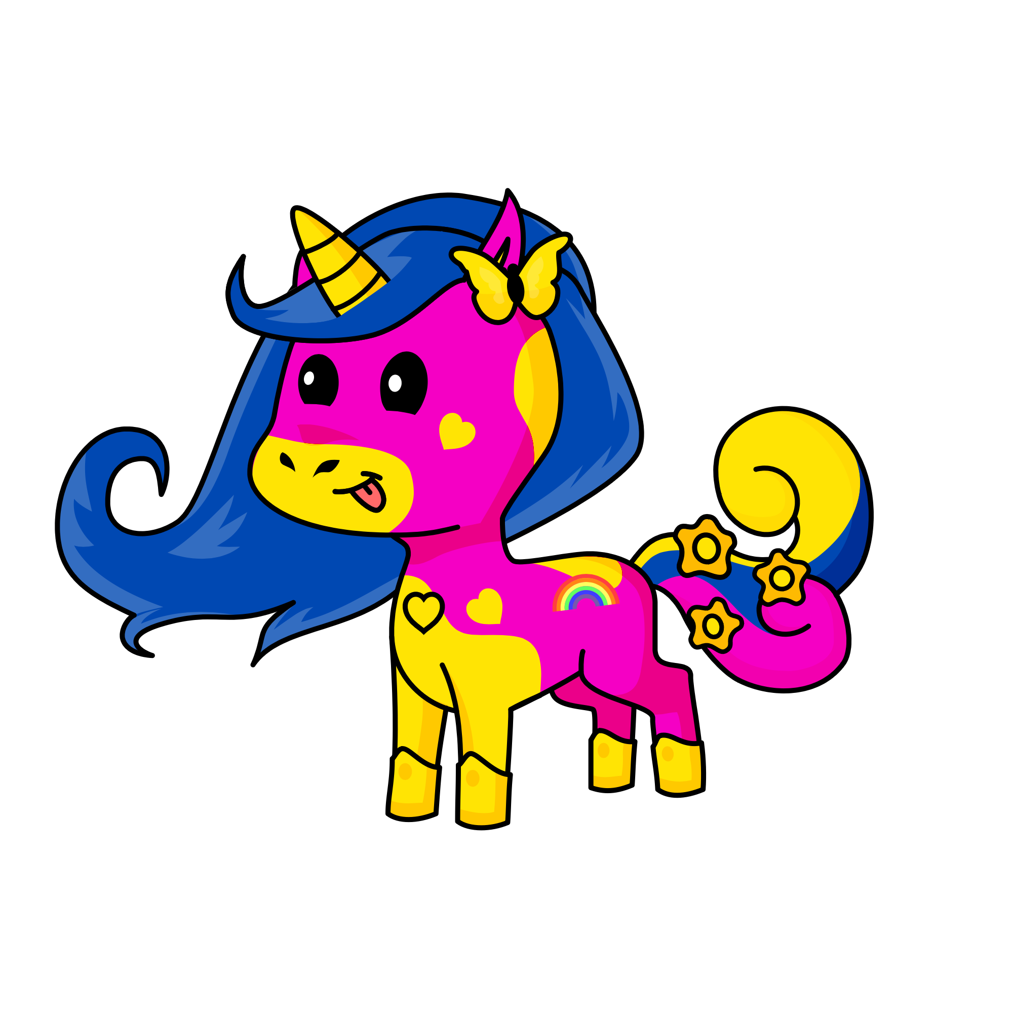 POWER RAINBOW, the unicorn