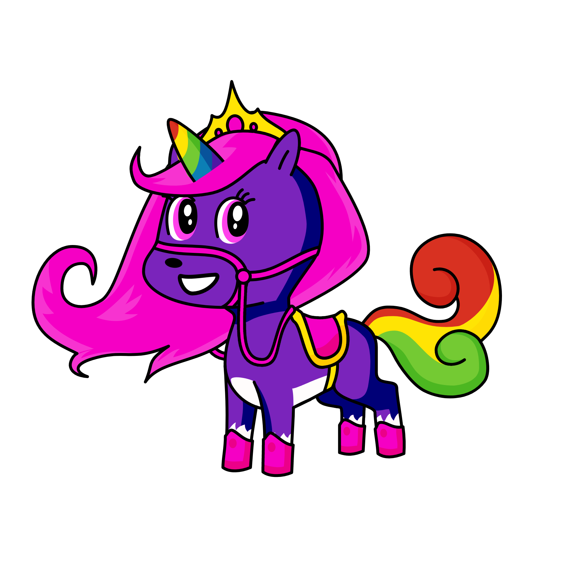 Rainbow pinky purplecorn, the unicorn