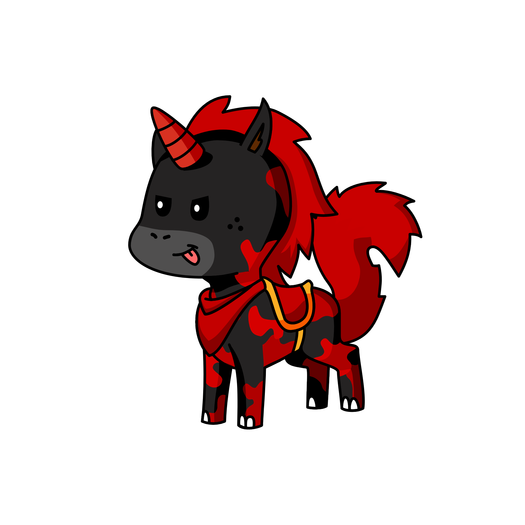 Red night, the unicorn