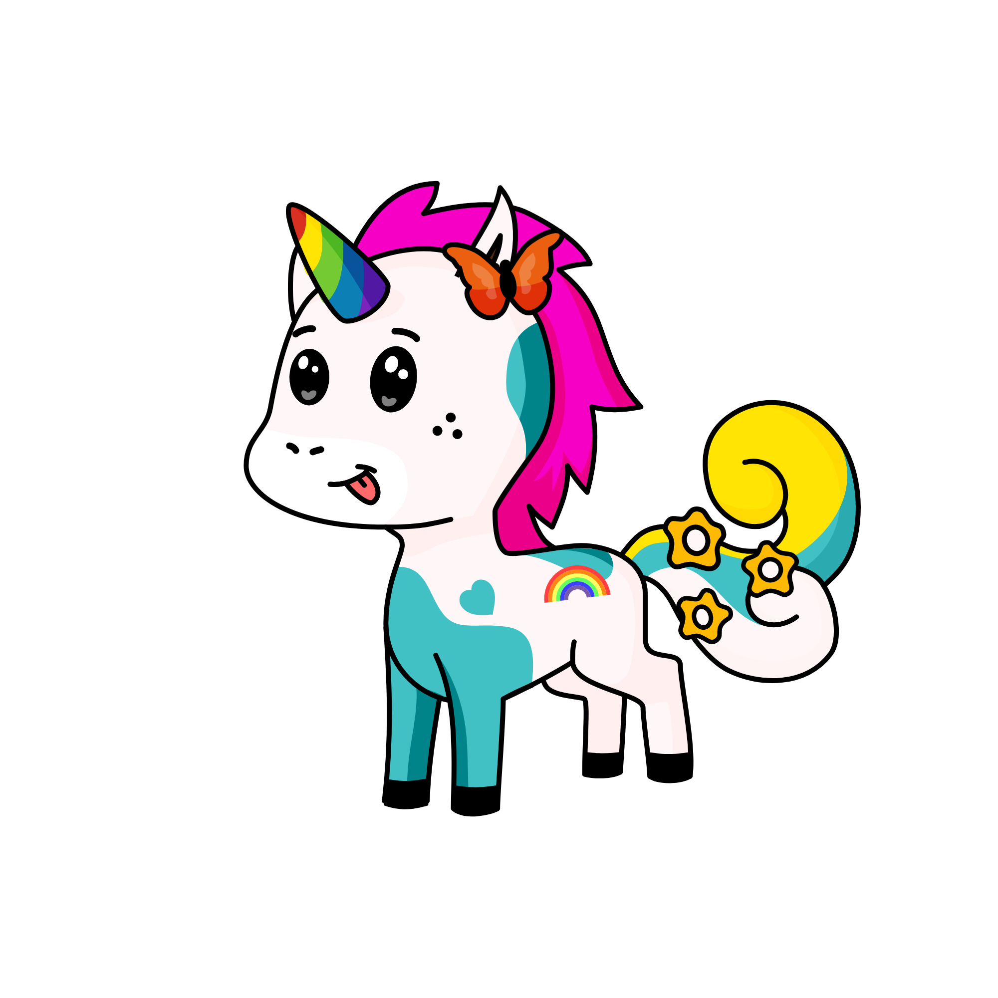Rainbow, the unicorn