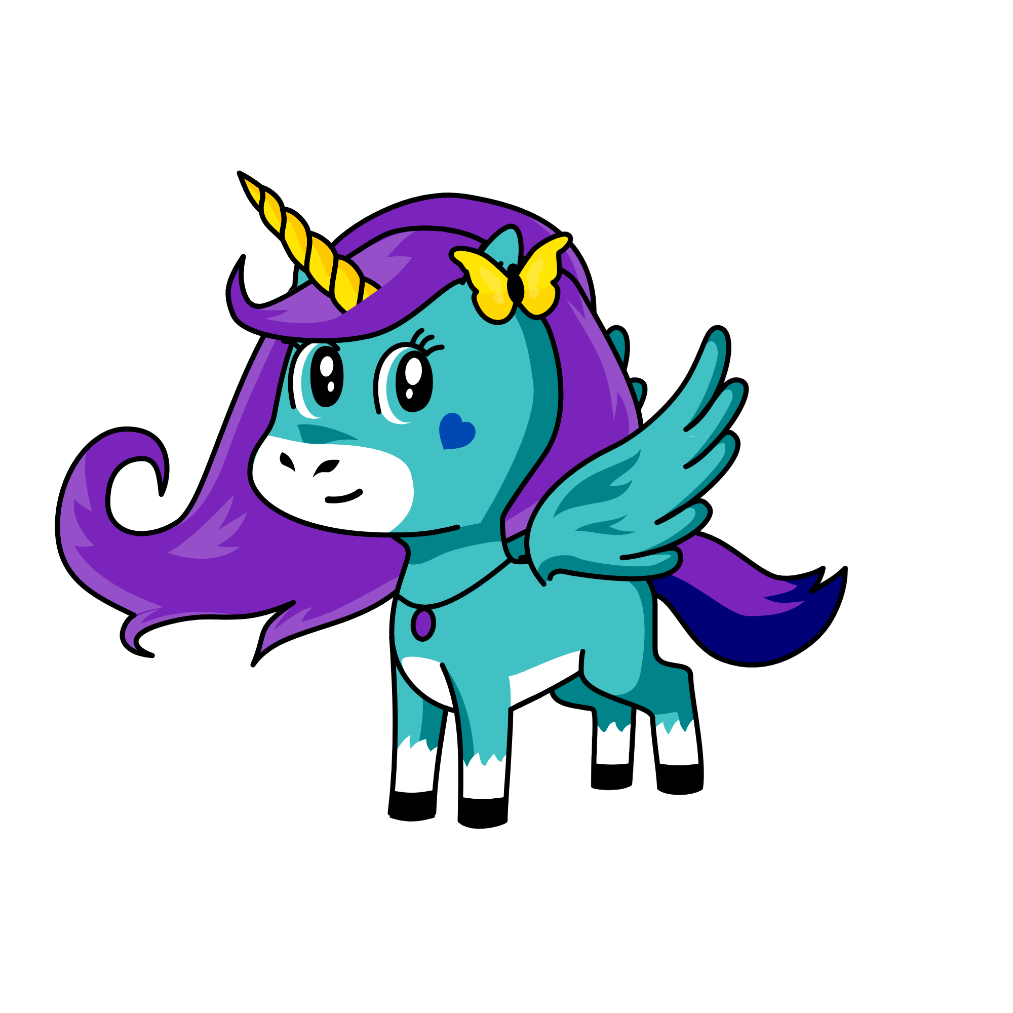 Lavender, the unicorn