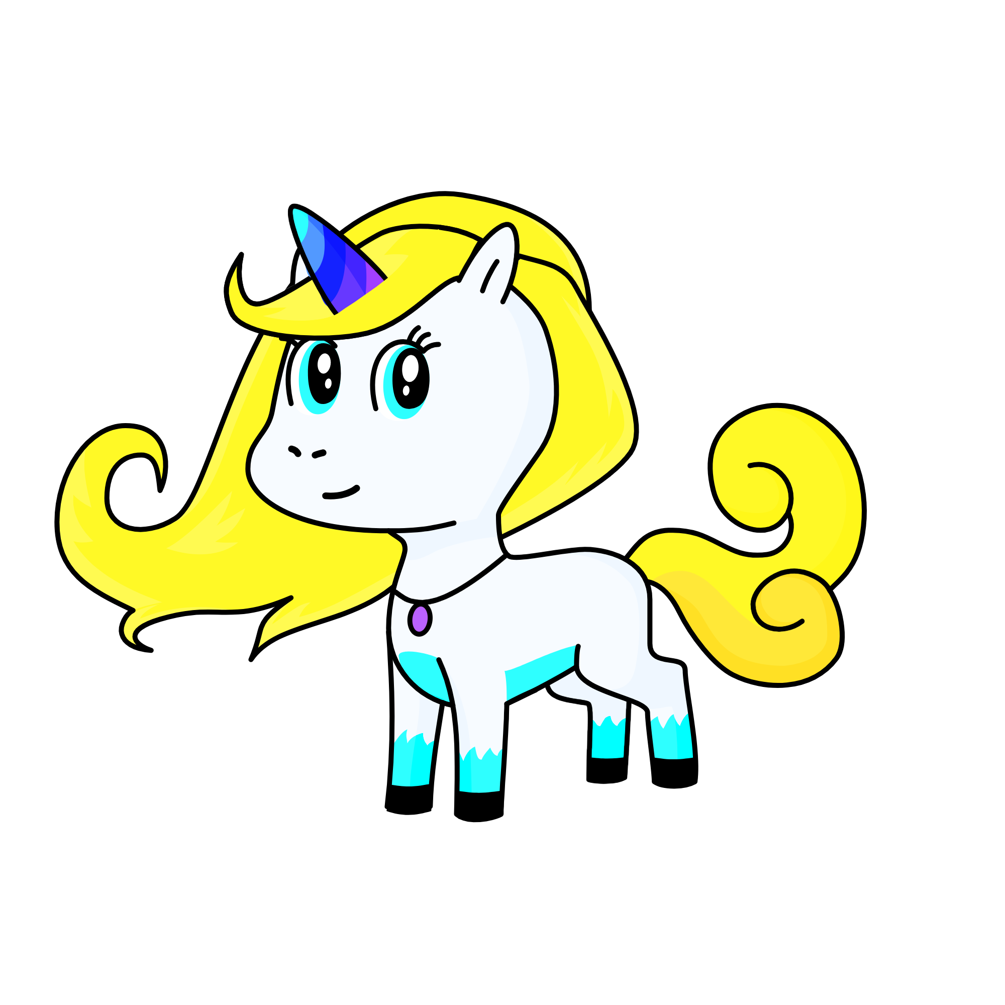 White, the unicorn