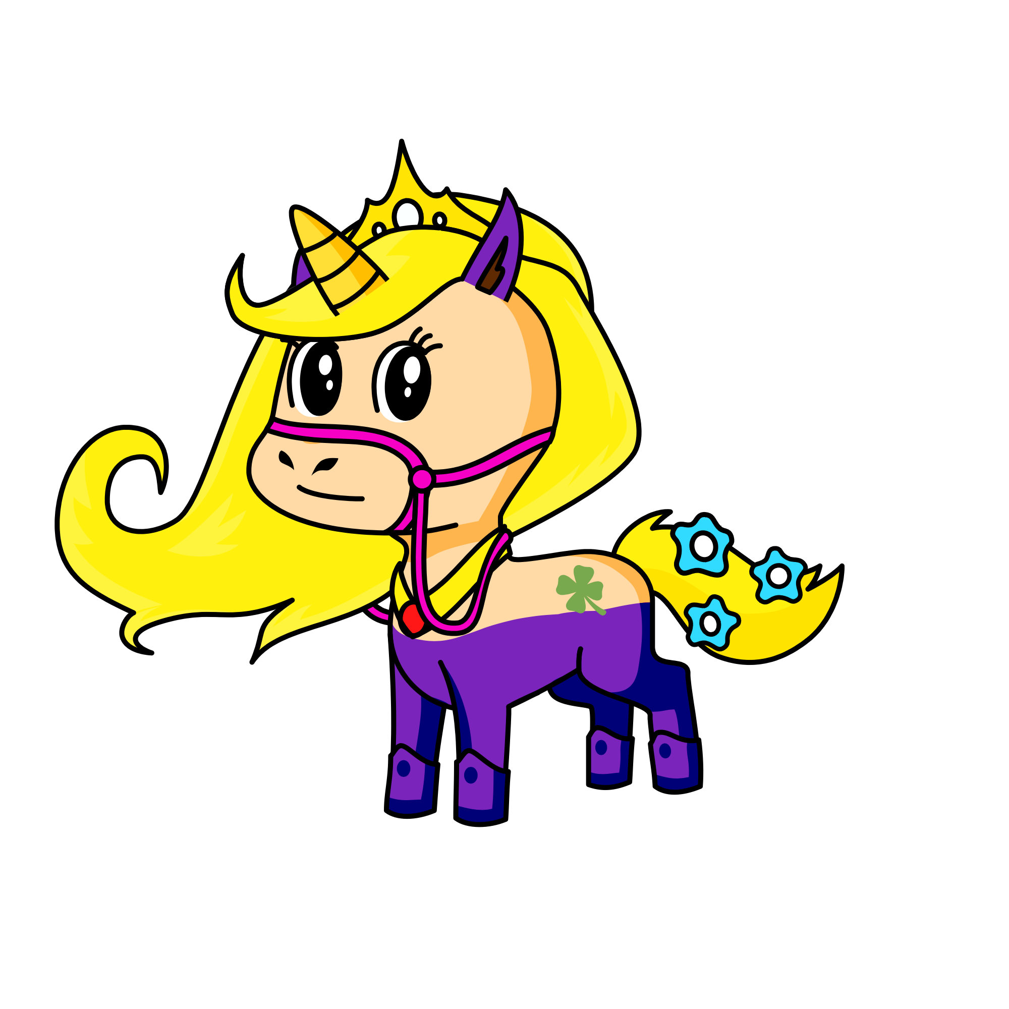 👧 Rapunzel 👧, the unicorn