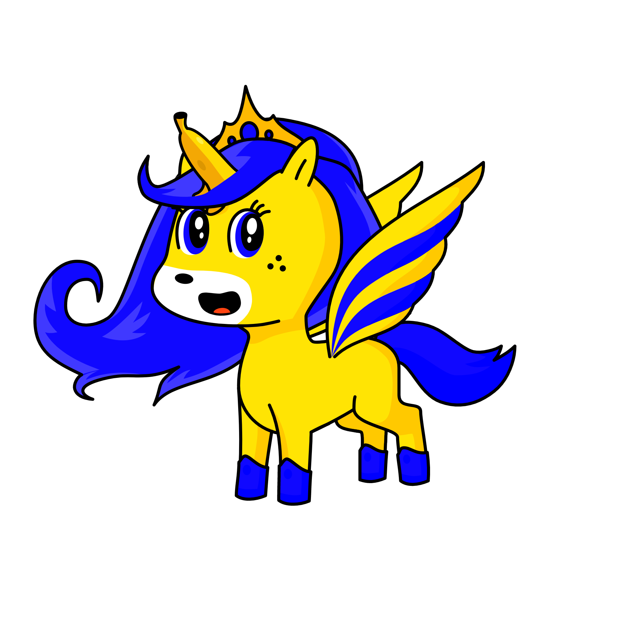 Blue bannana, the unicorn