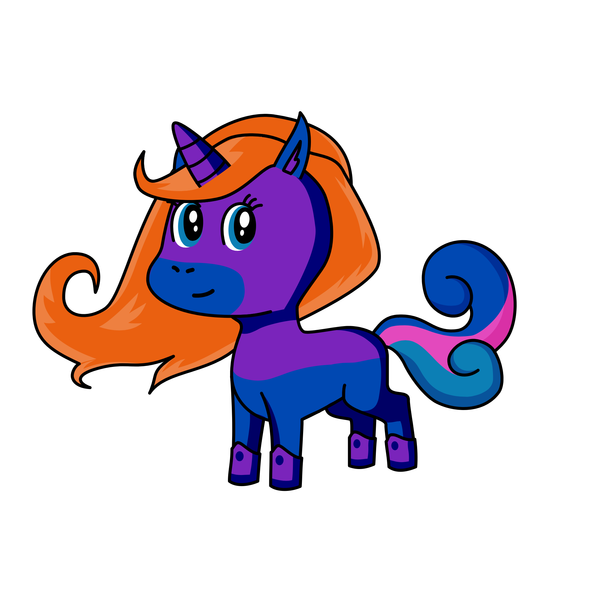 Rainbow 🌈 girl , the unicorn