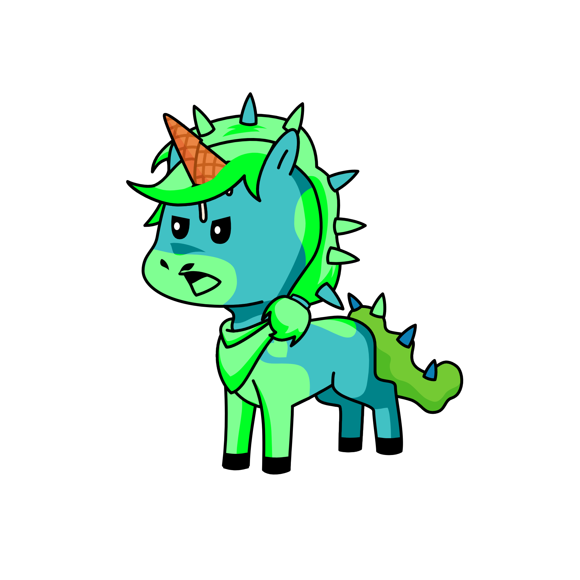 WHO THE HELL PUT ICE CREAM ON MY HEAD?!?!, the unicorn