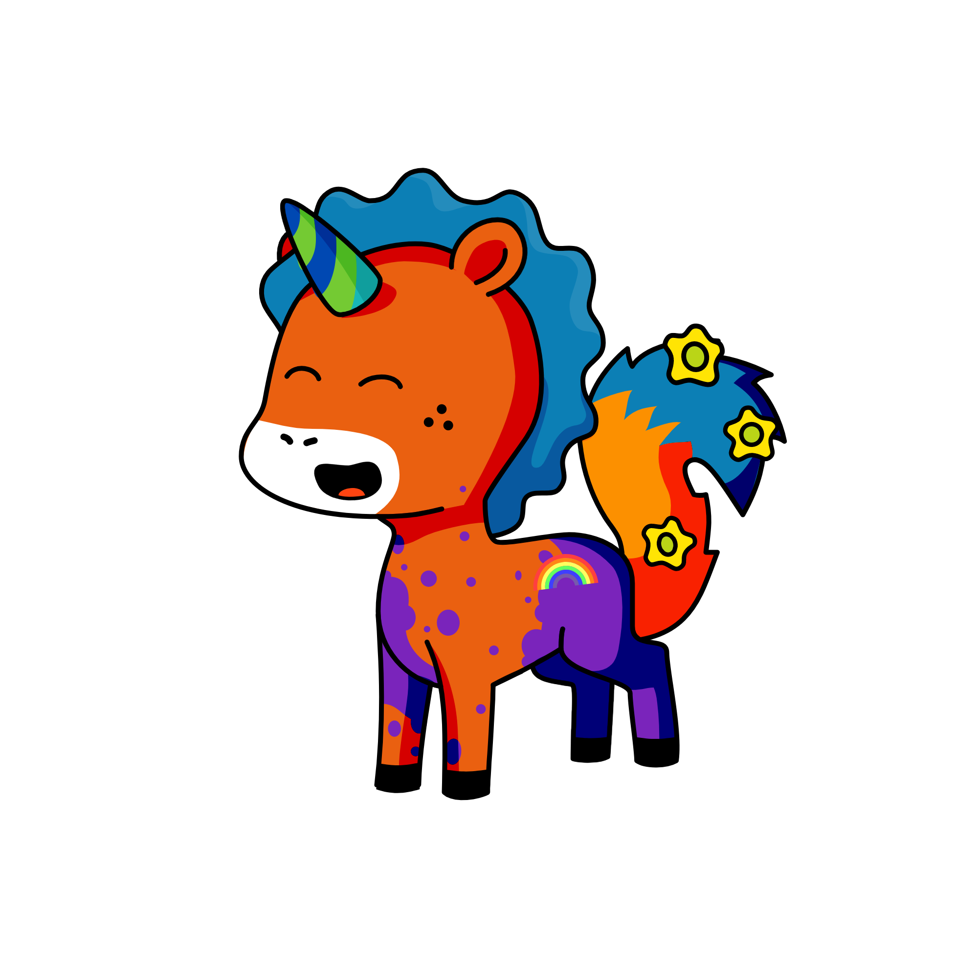 Rainbow, the unicorn
