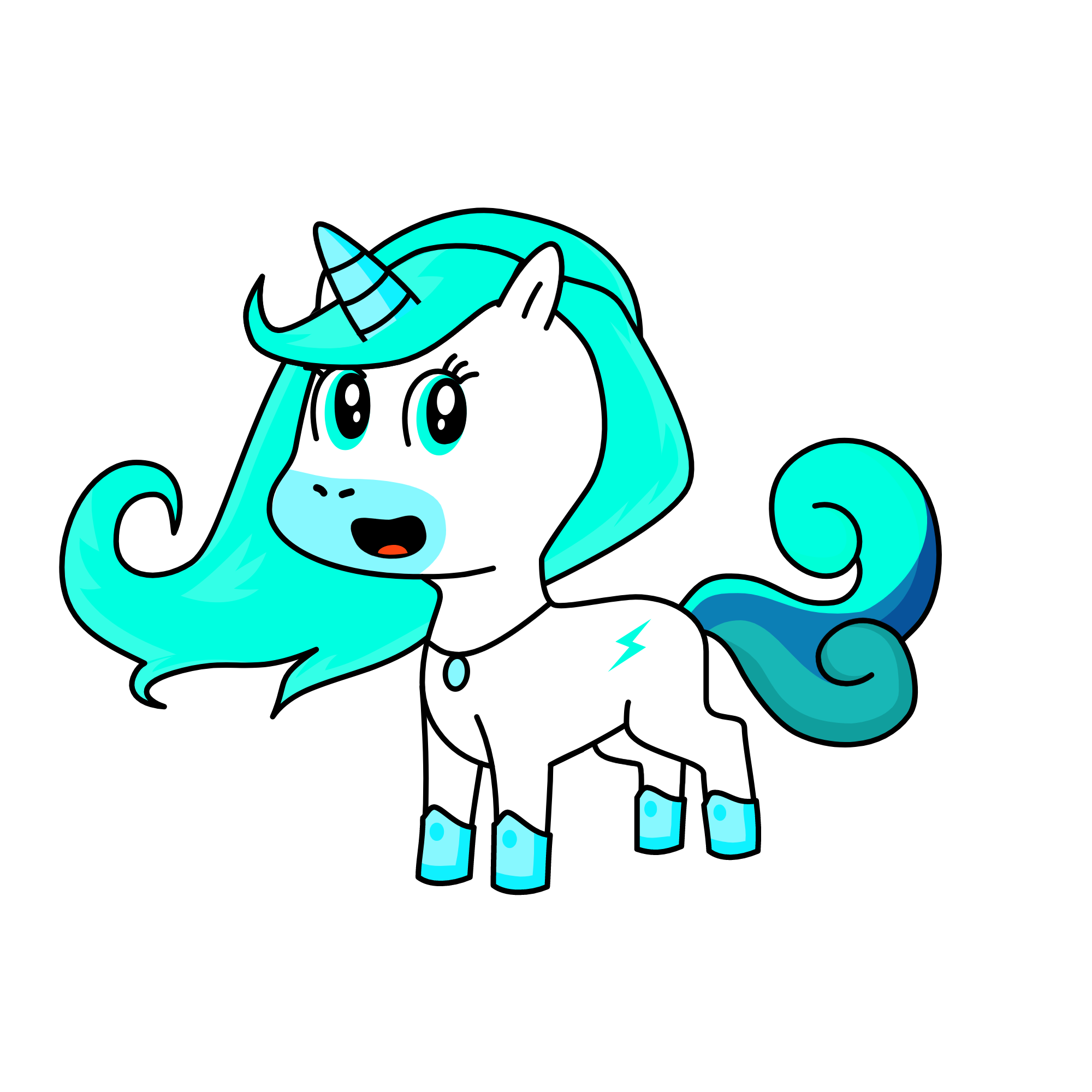 snow ice, the unicorn