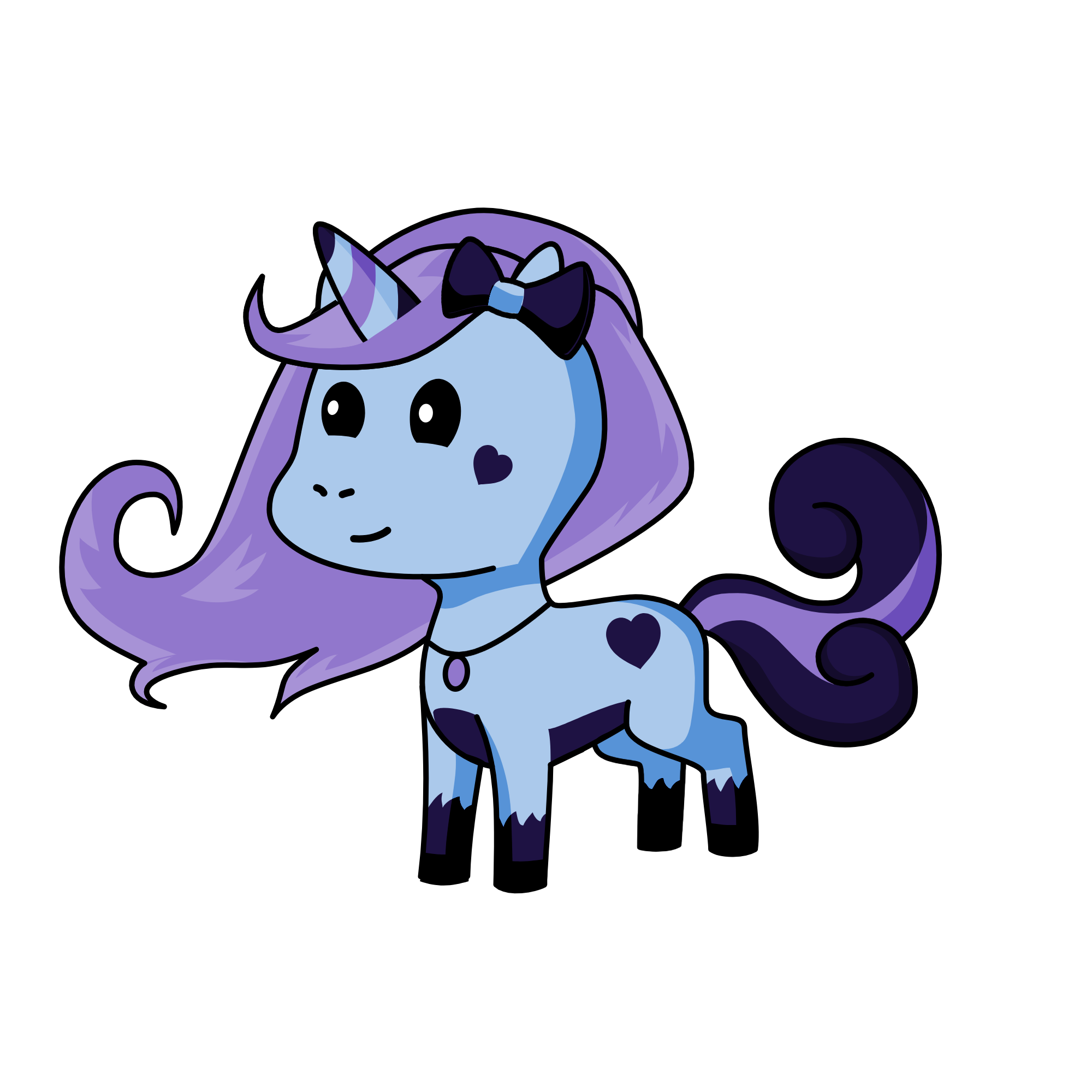 Indigo, the unicorn