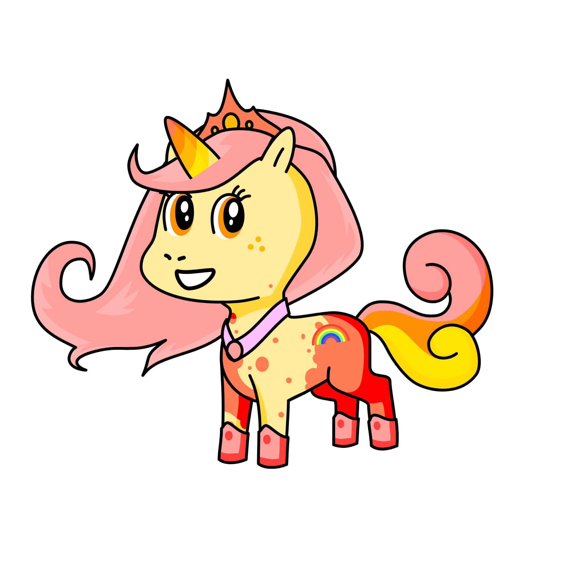 Queen Sunset Rainbow, the unicorn
