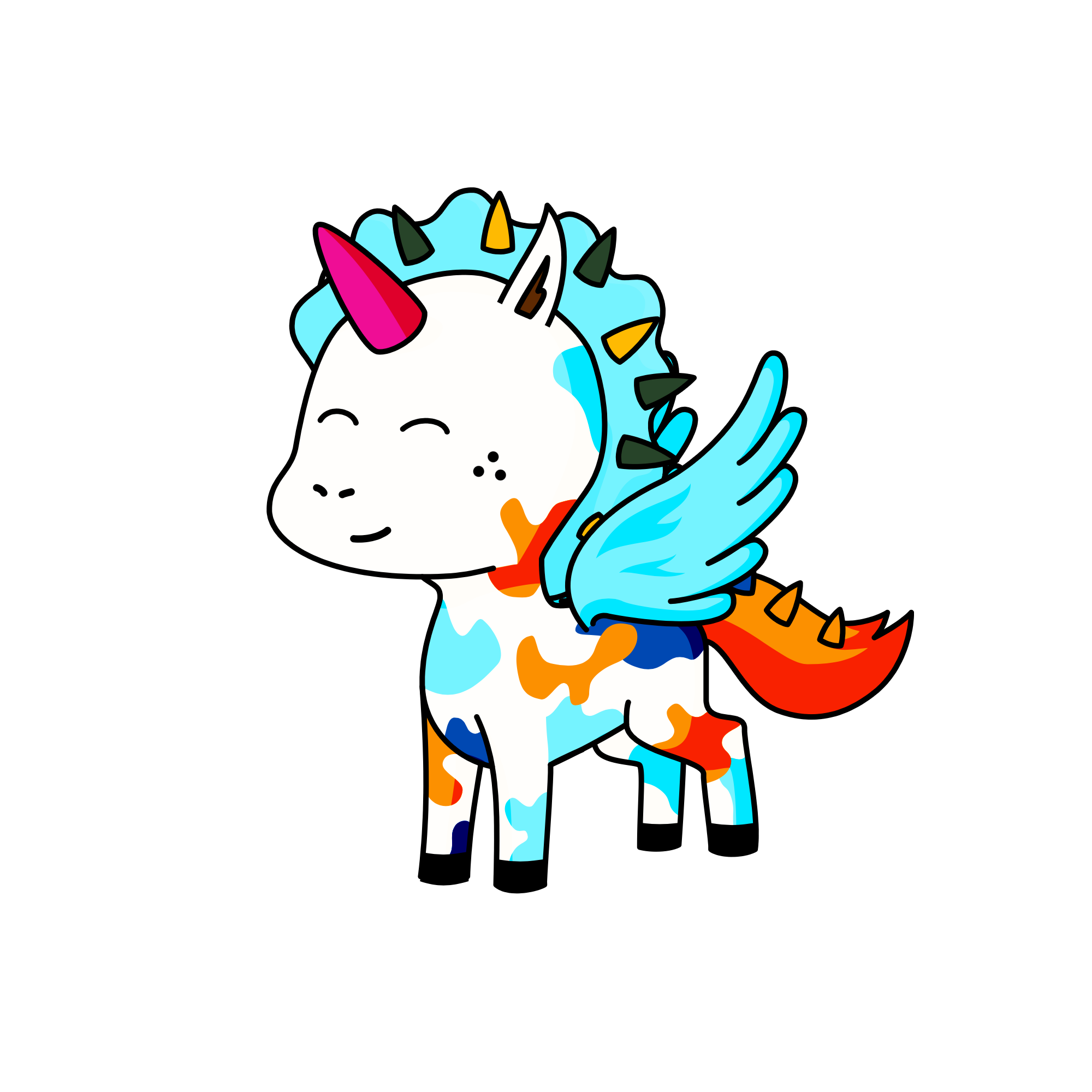 Bluey, the unicorn