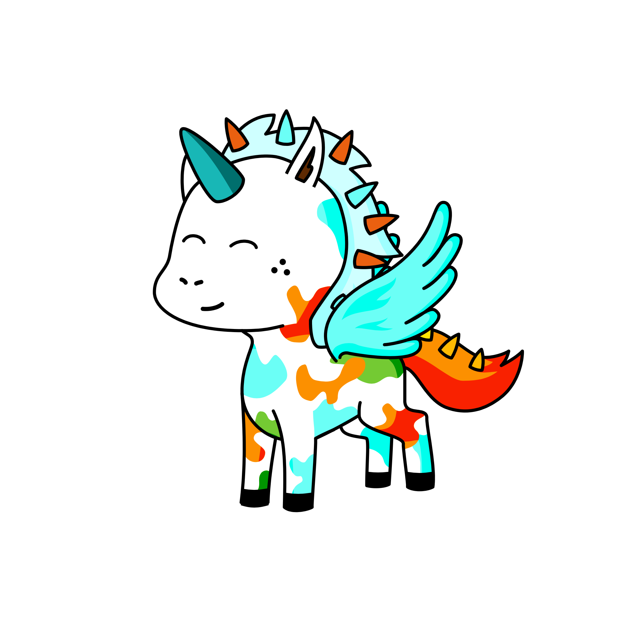 Bluey, the unicorn