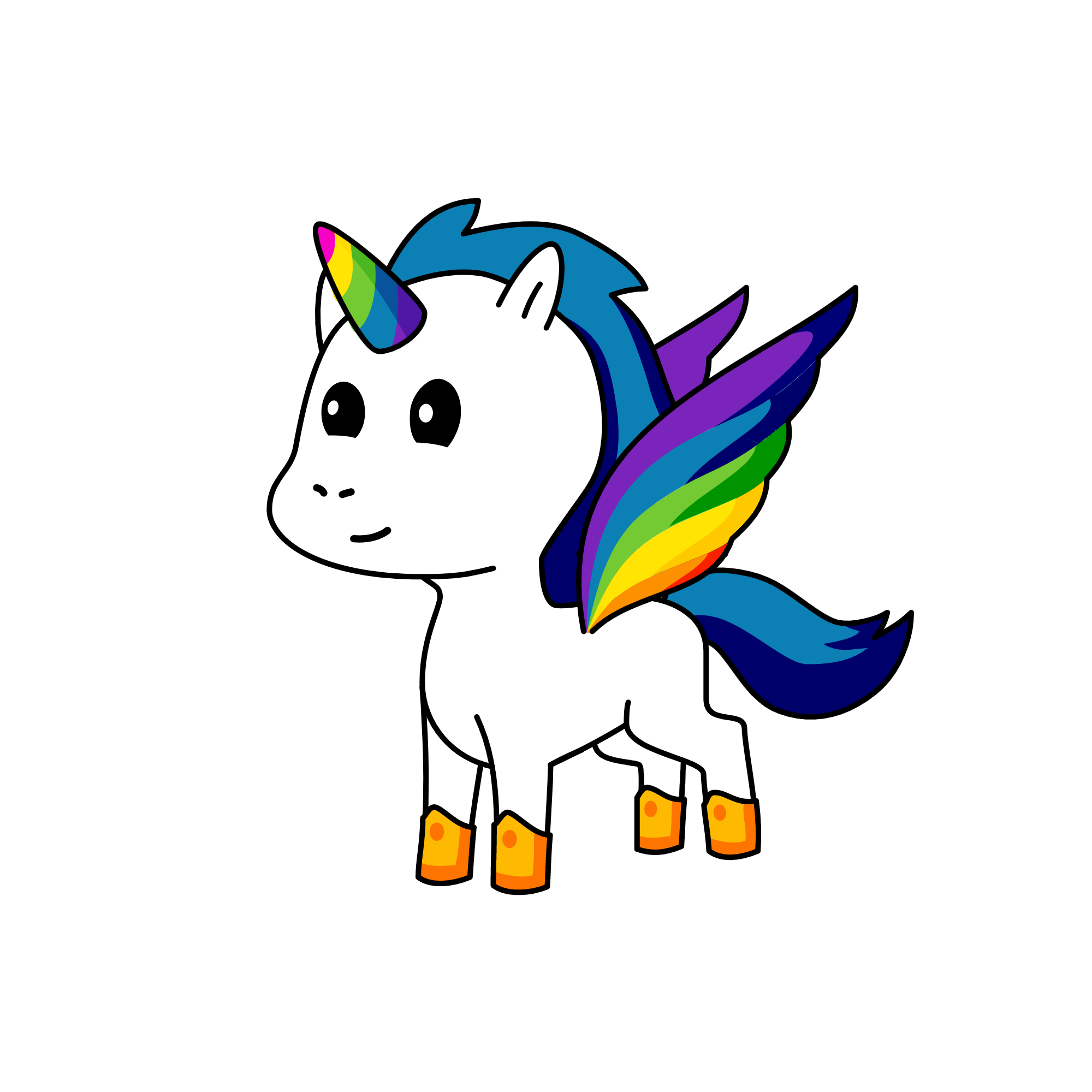 Rainbow, the unicorn