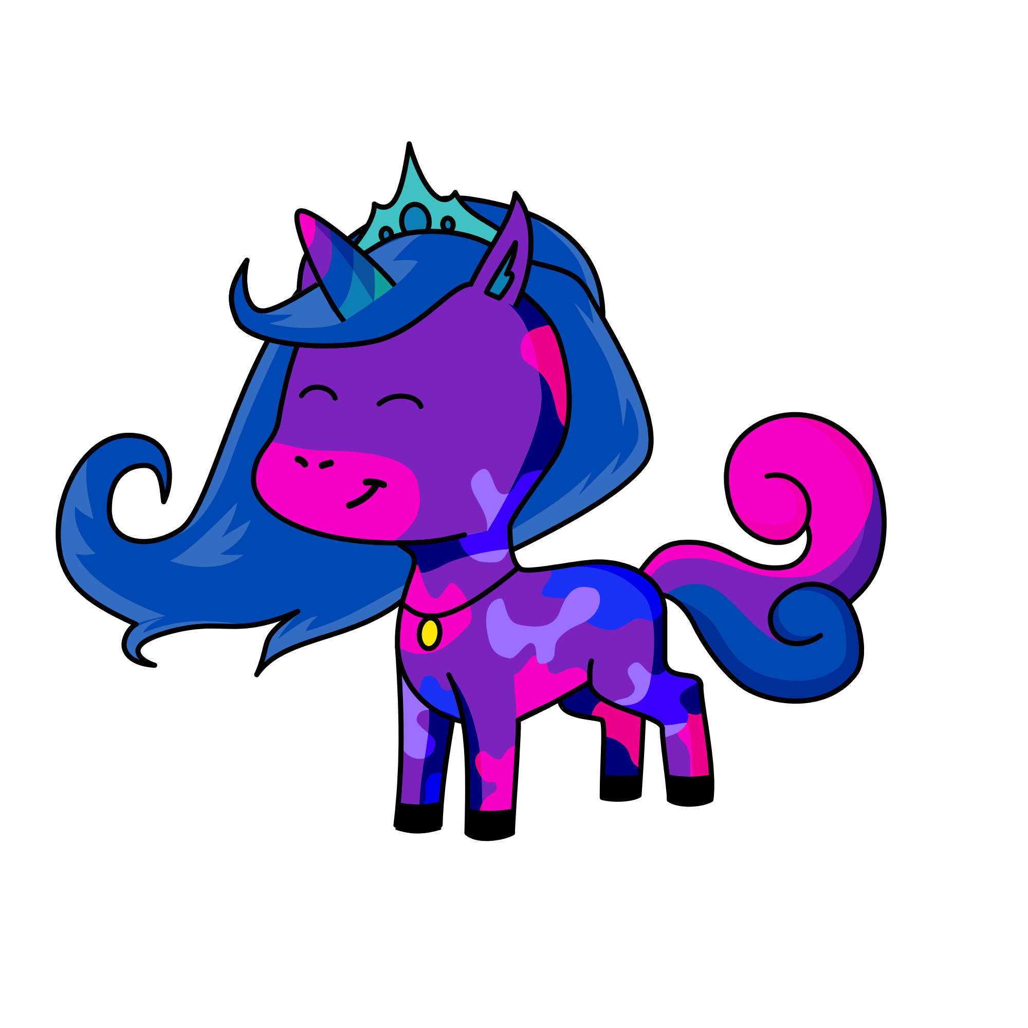 Indigo, the unicorn