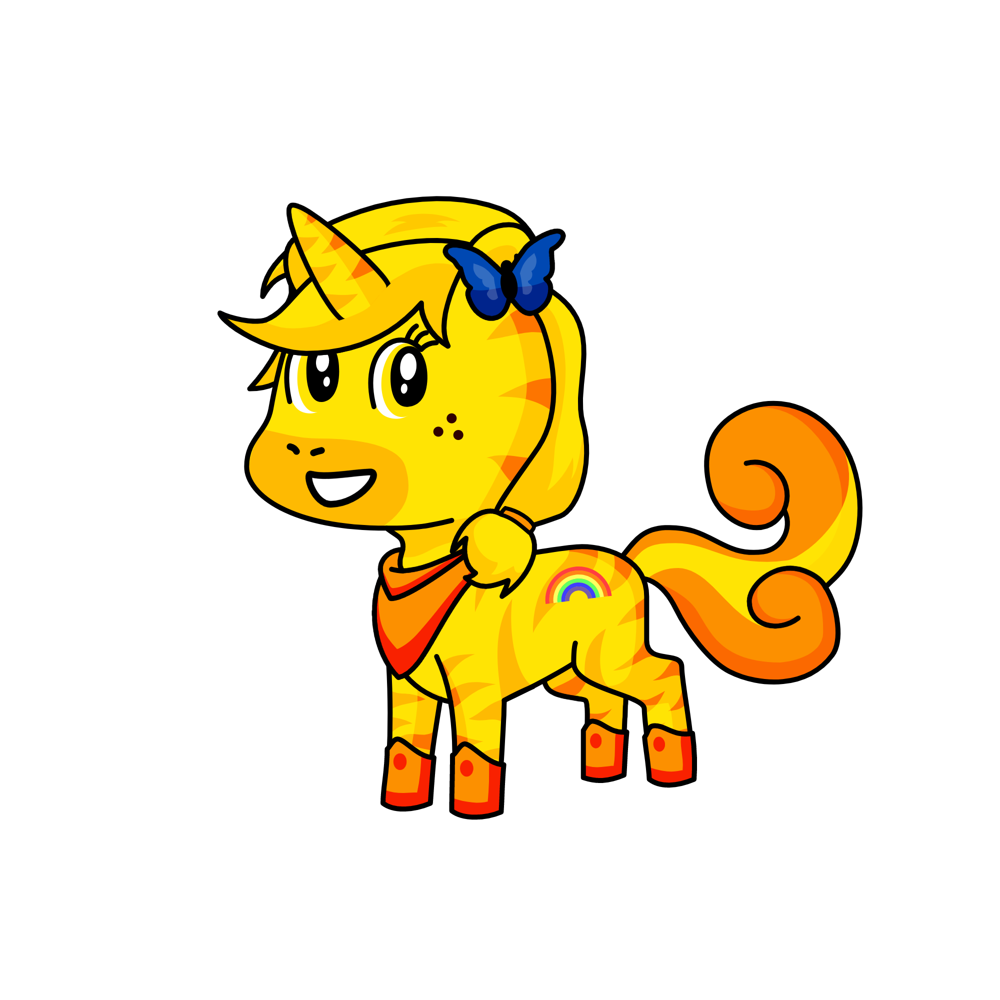 unicornio colorido, the unicorn