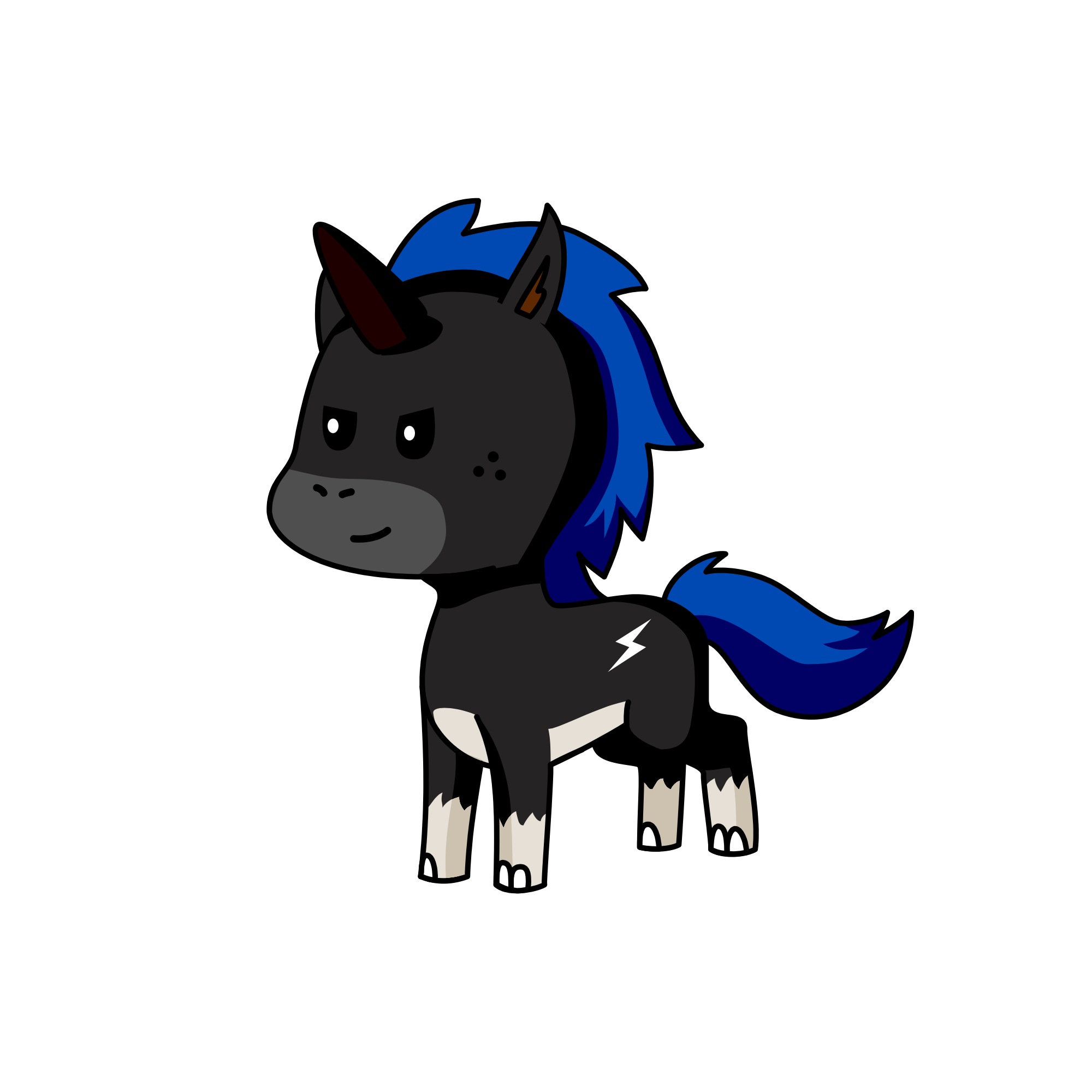 Wolf, the unicorn