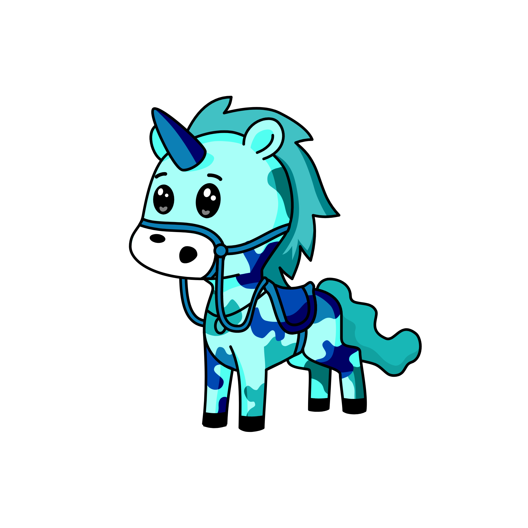 Sad, the unicorn