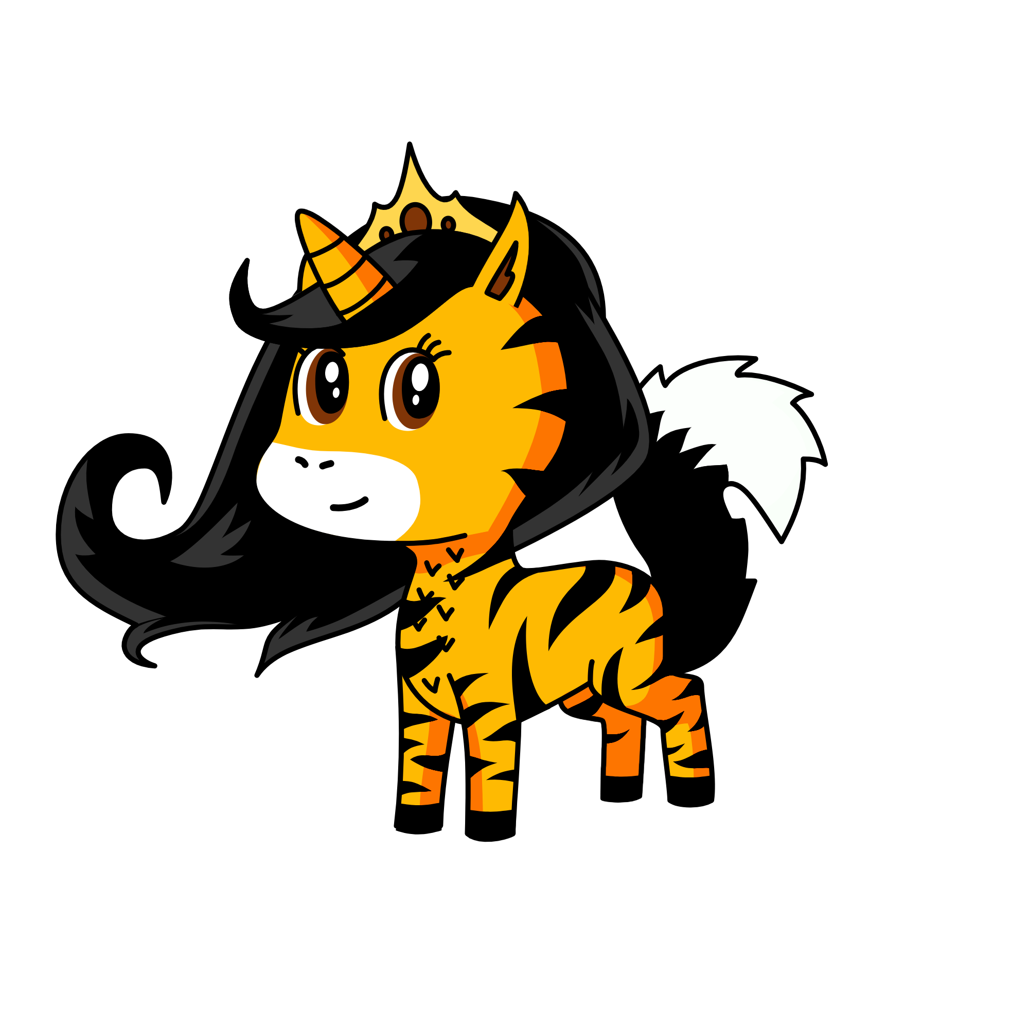 TESSA TIGER princess, the unicorn