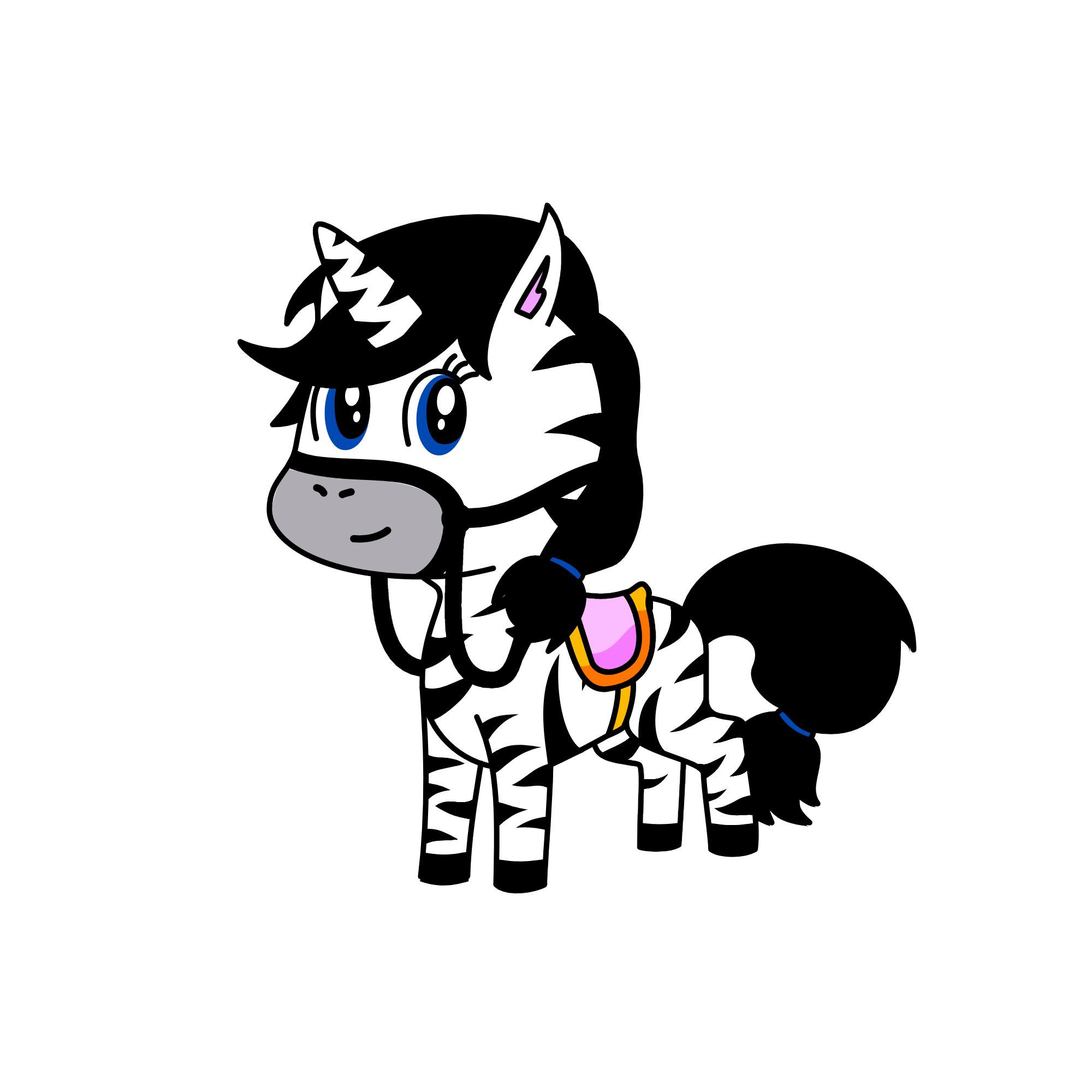 Princess Zina Zebra, the unicorn