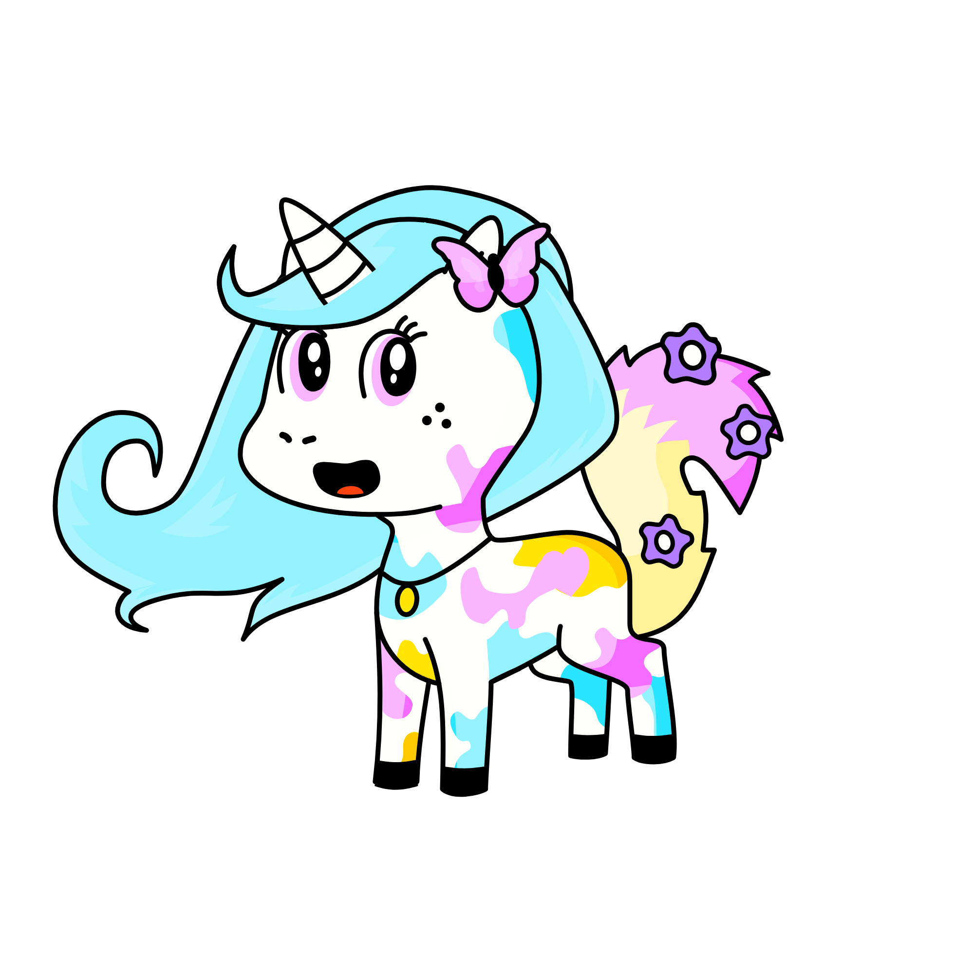 RAINBOW  RAIN, the unicorn