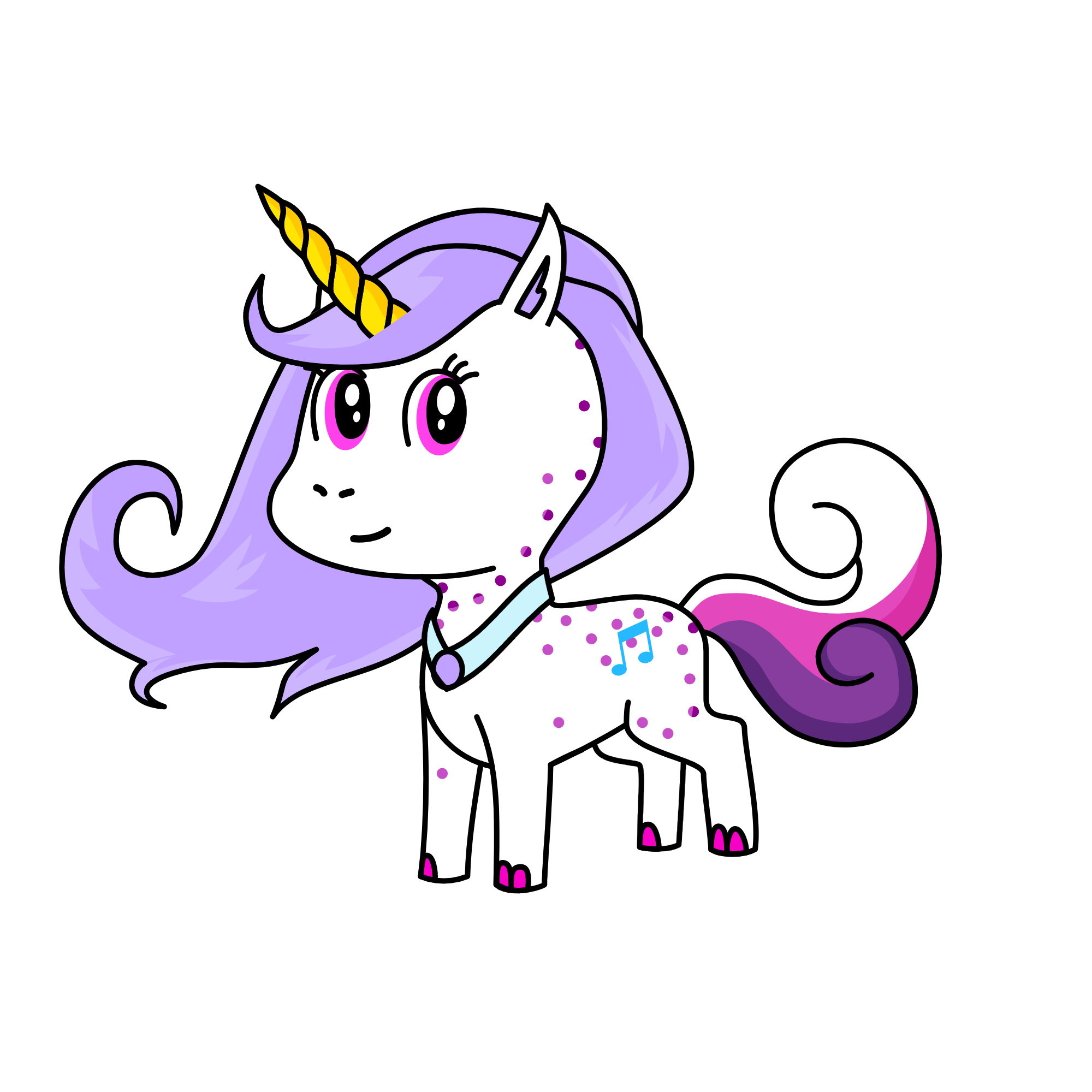 purple, the unicorn