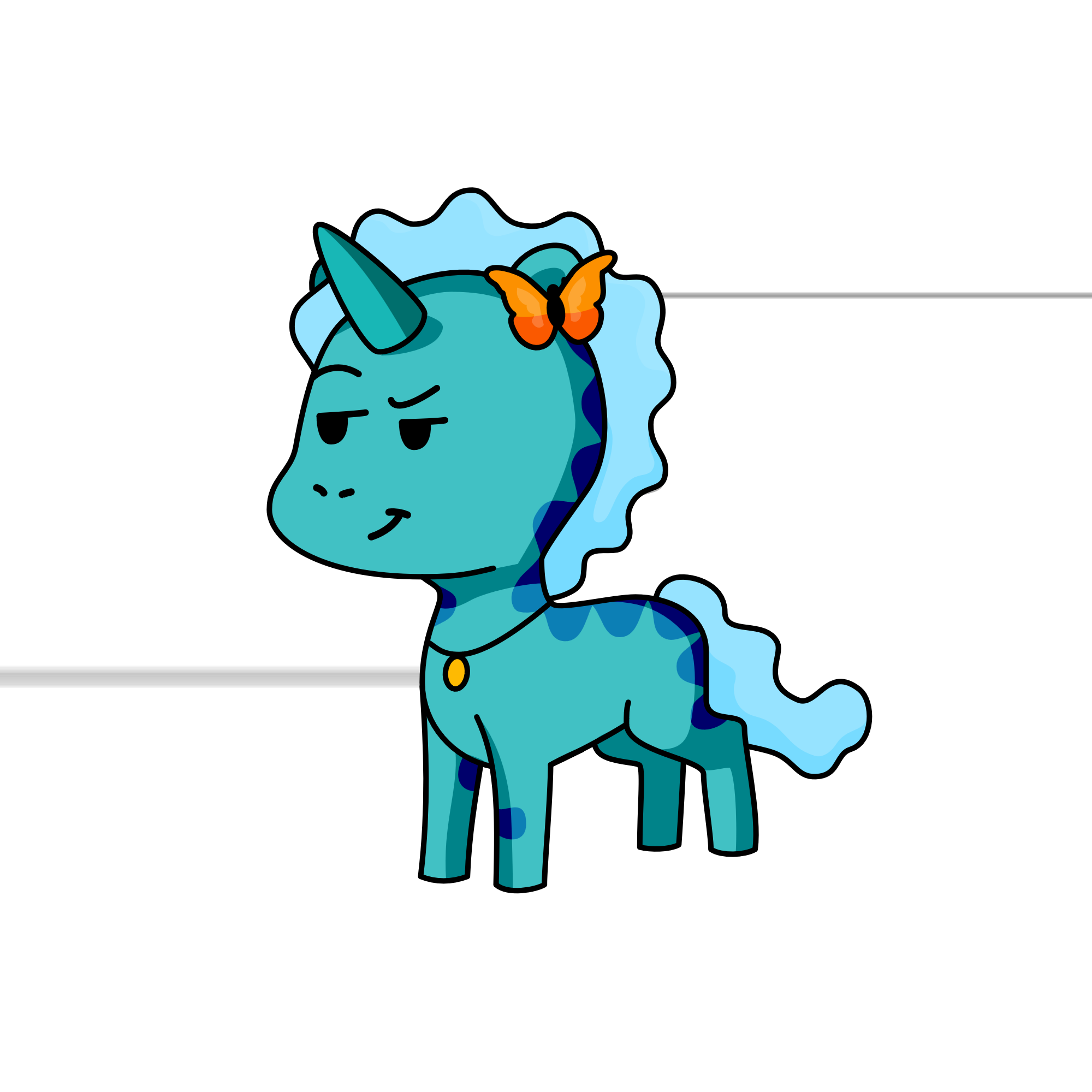 Bubbles, the unicorn