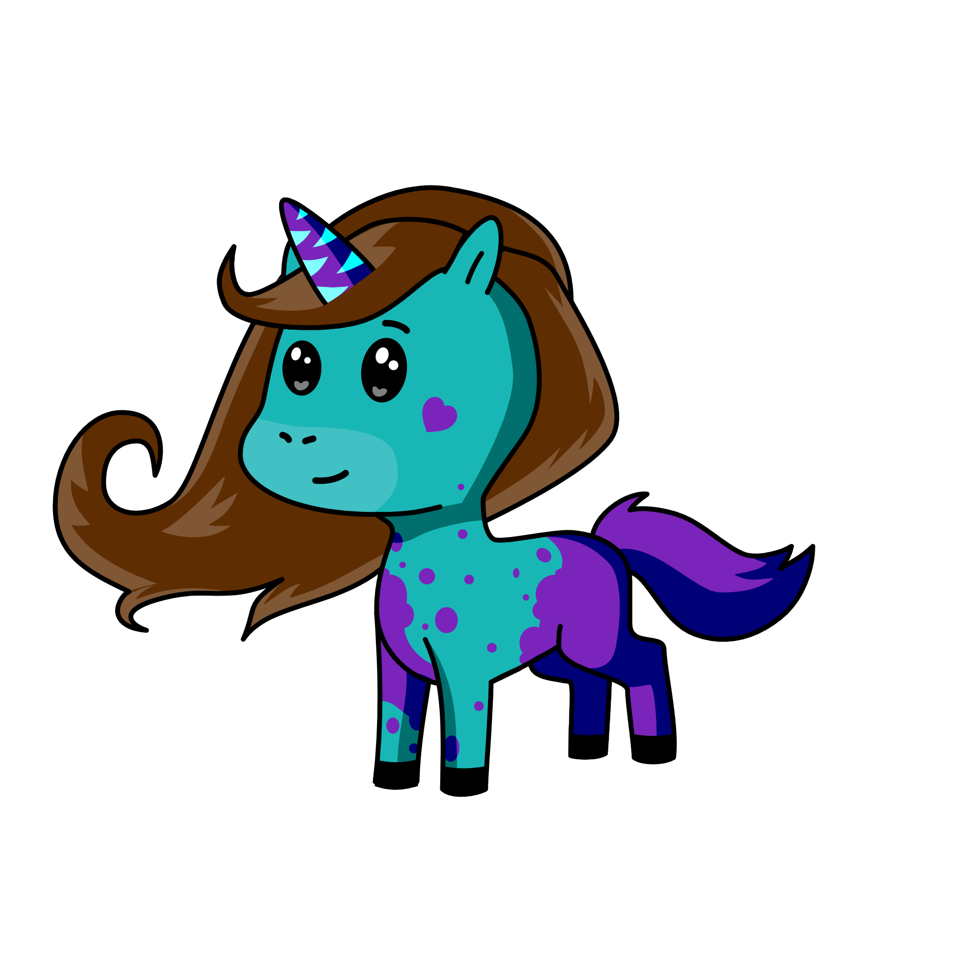Blueberry, the unicorn