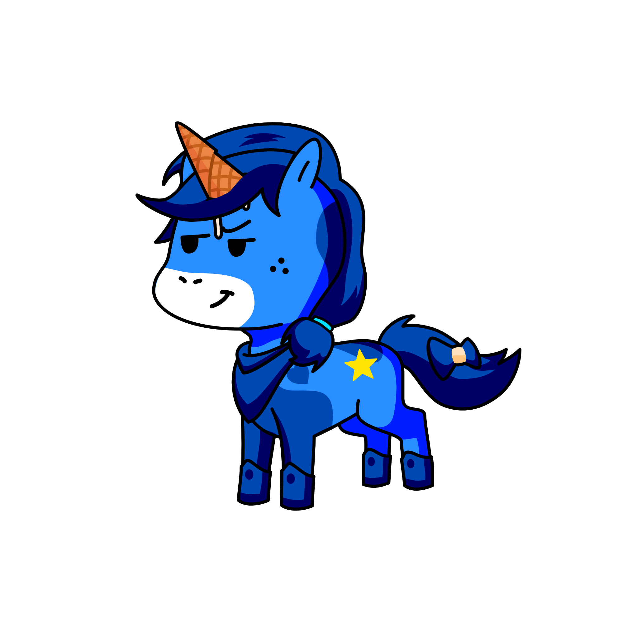 Blueberry, the unicorn