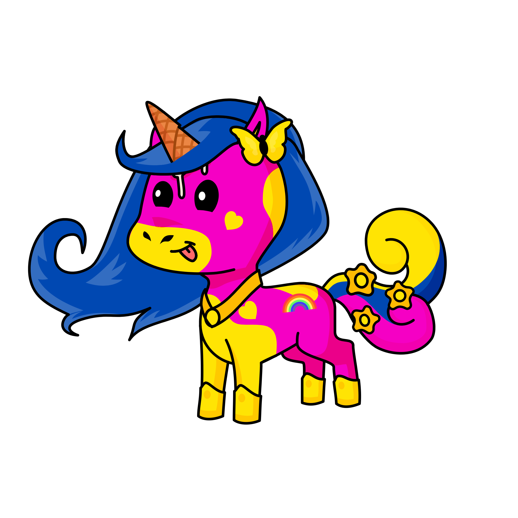 POWER RAINBOW, the unicorn