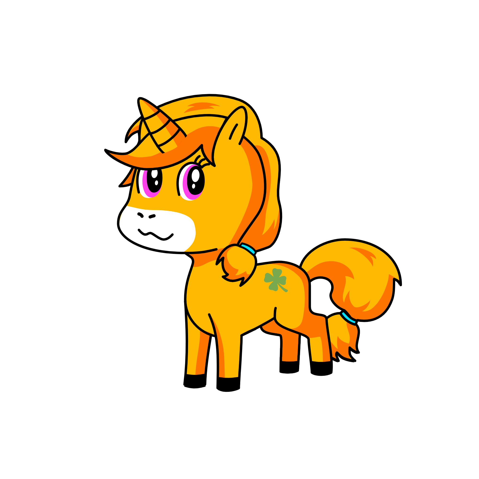 Orange, the unicorn