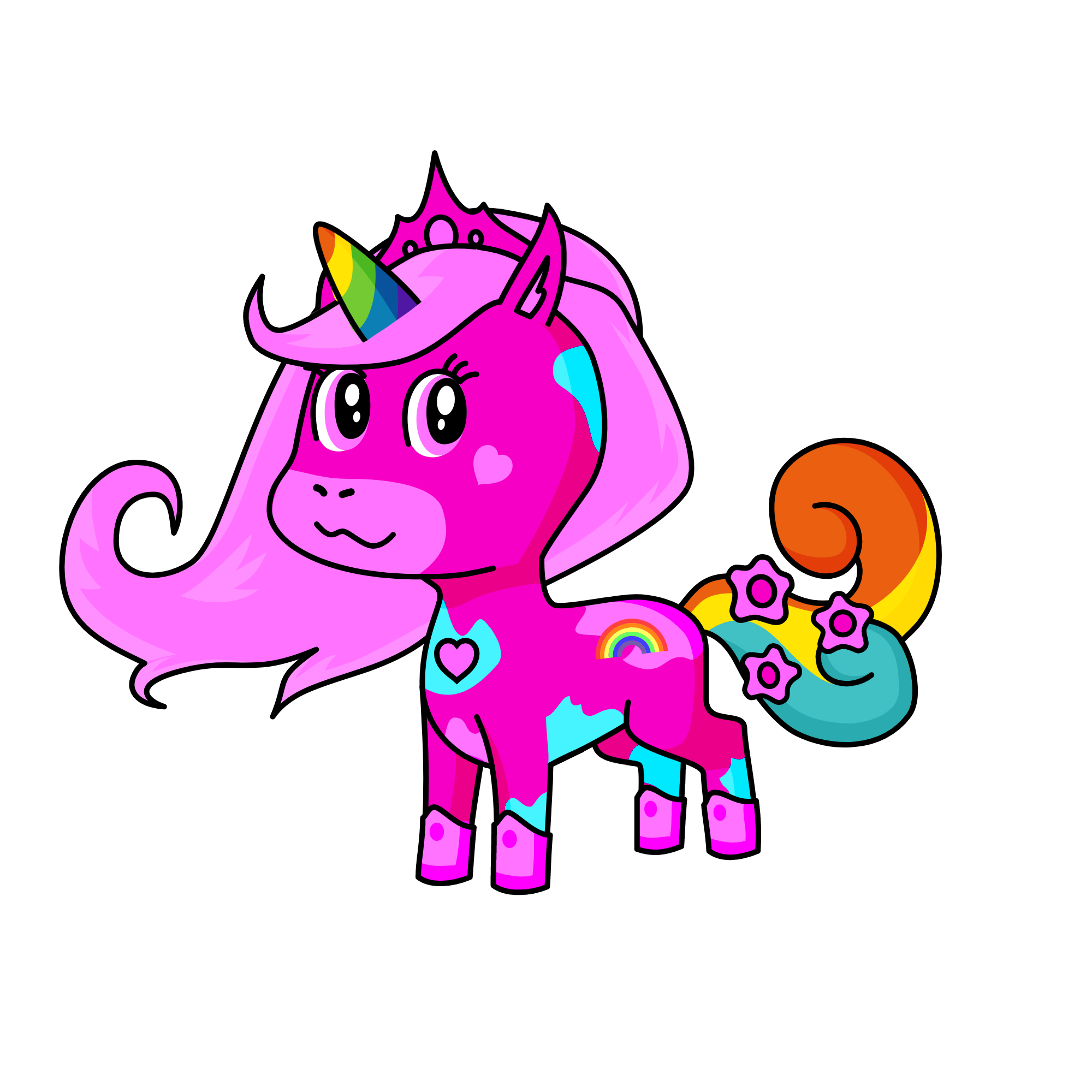 Rainbow Beauty, the unicorn