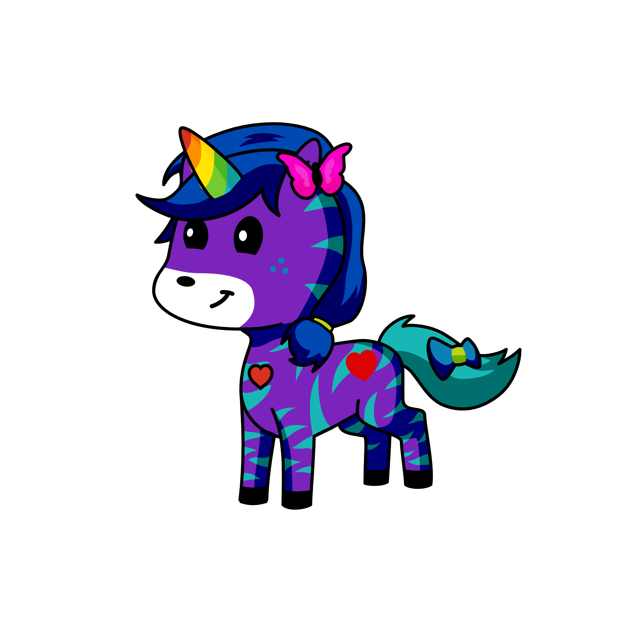 Rainbow, the unicorn