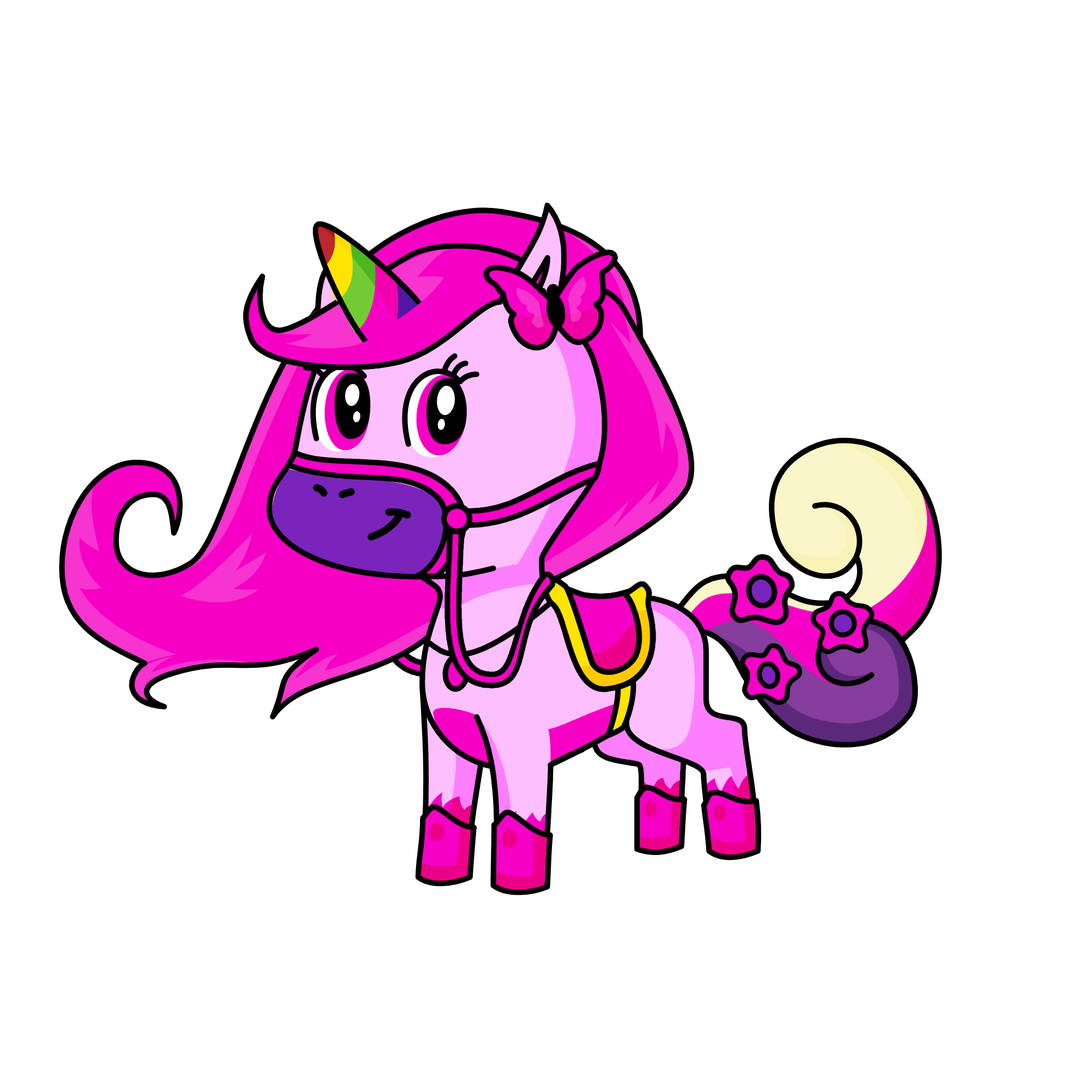 Pink Butterfly, the unicorn