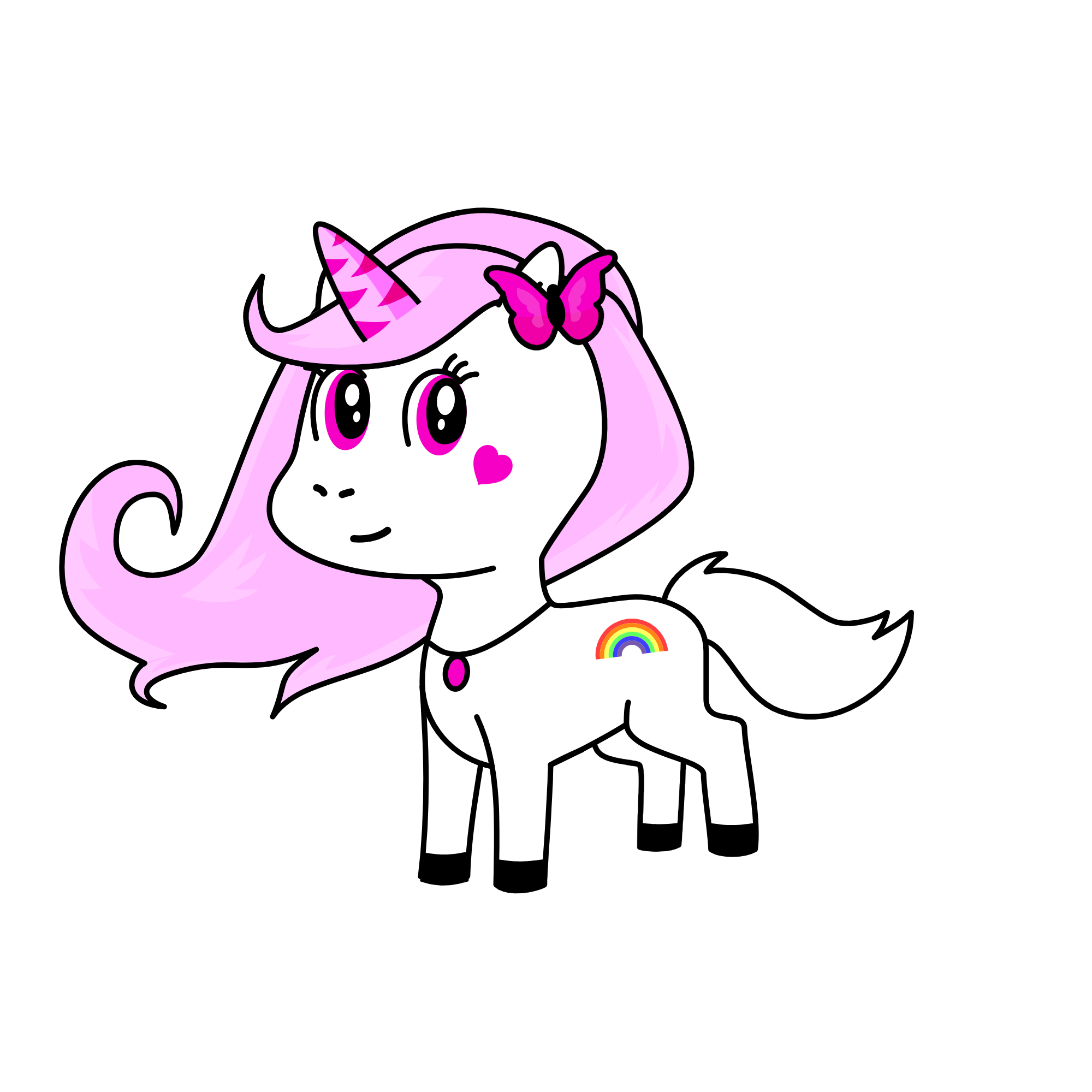 Pink, the unicorn