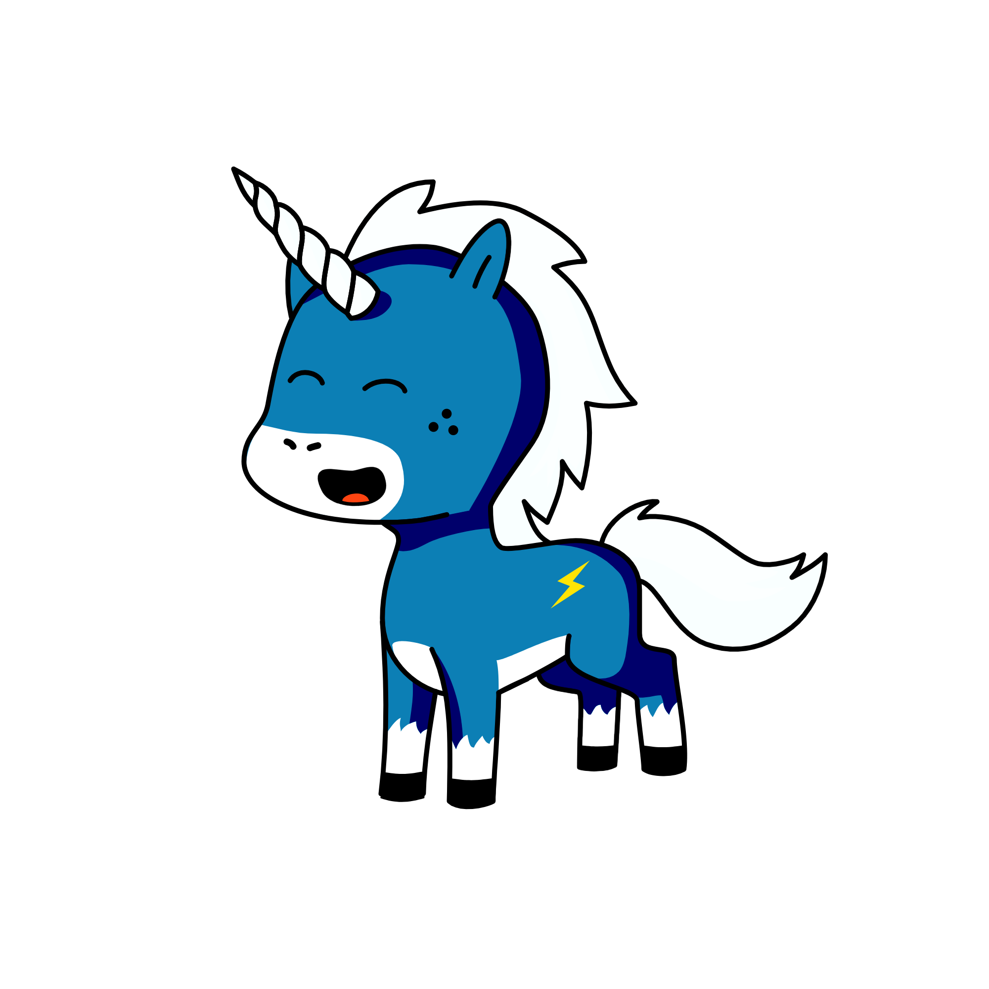 Cloudy, the unicorn