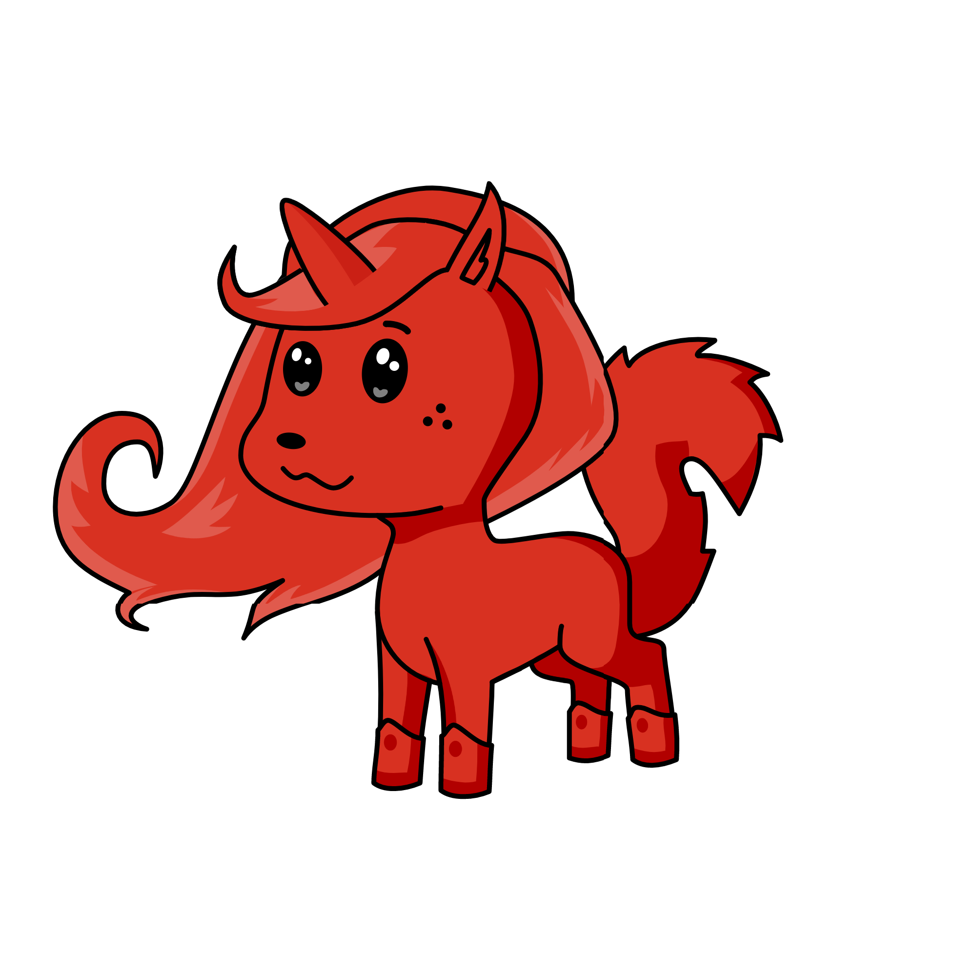 red, the unicorn