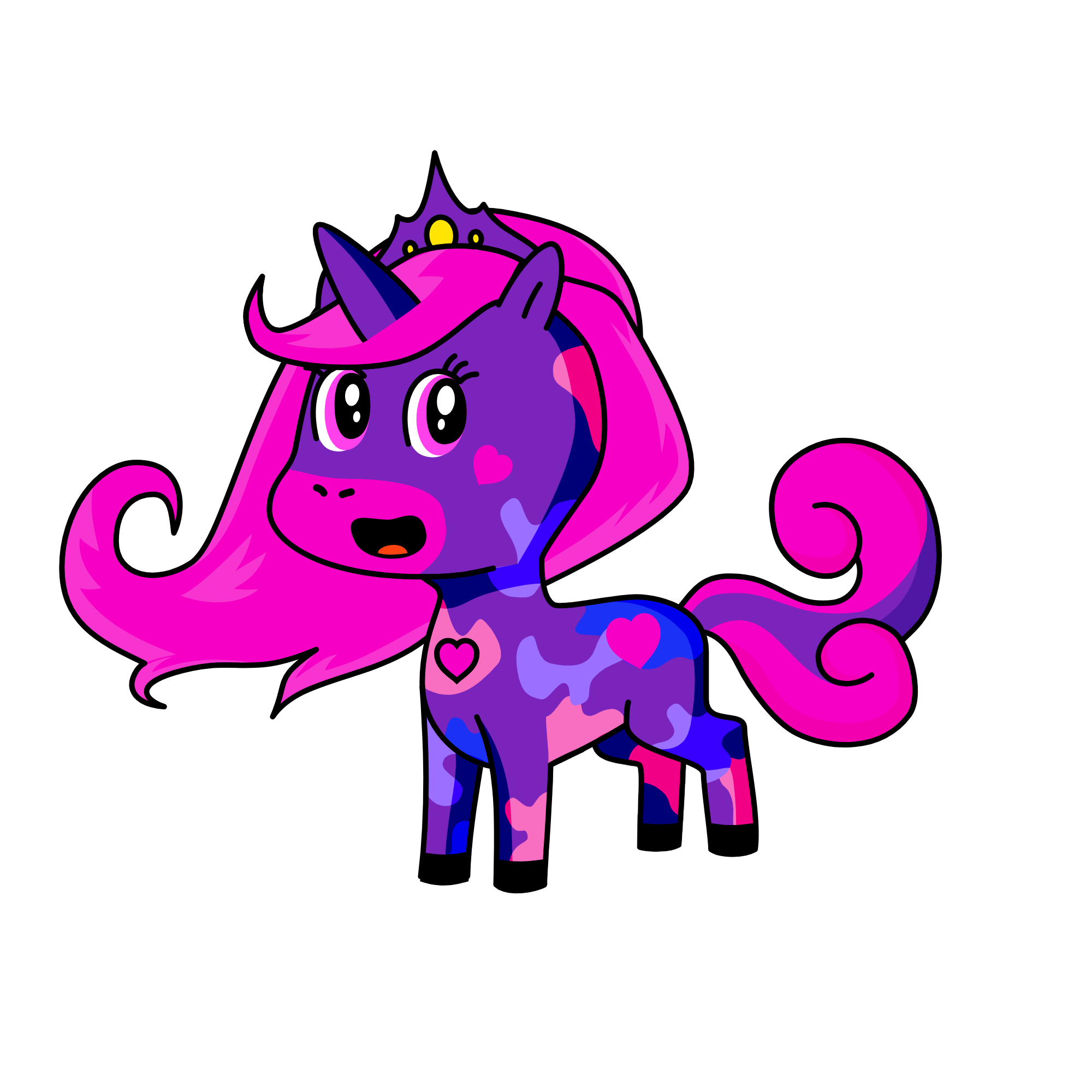 Rainbow, the unicorn