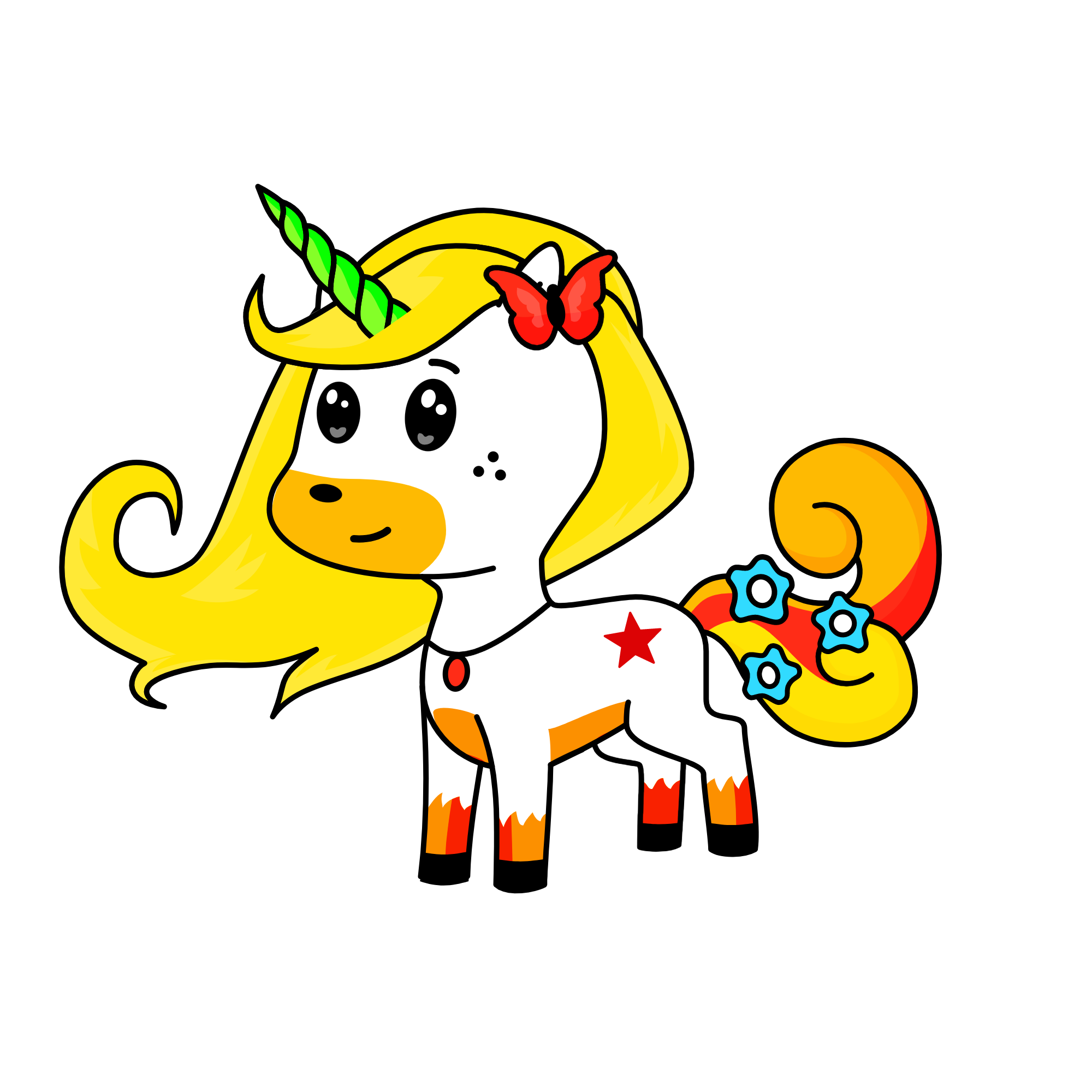 Fire-pie, the unicorn