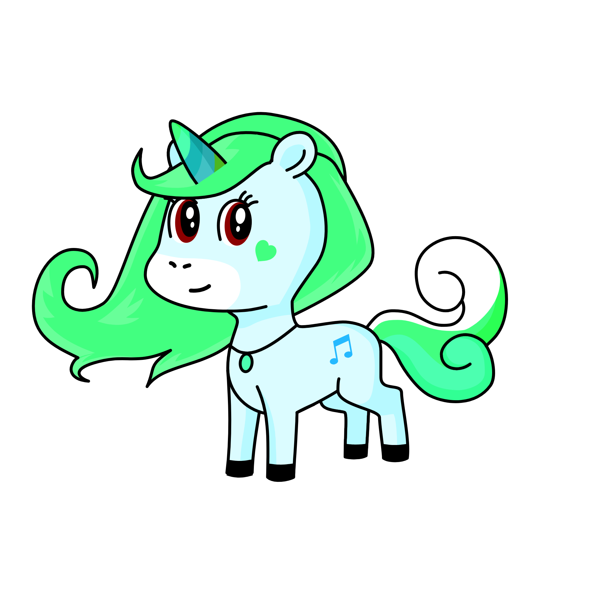 Minty, the unicorn