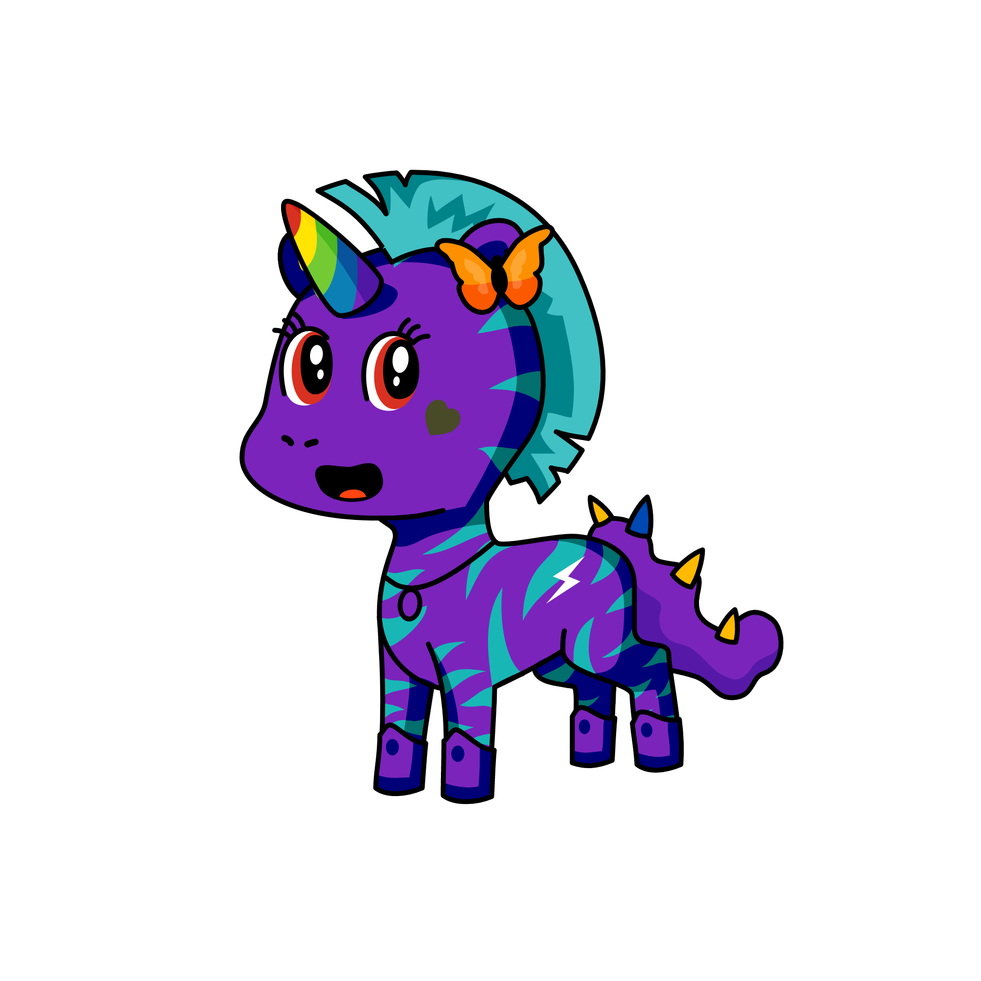 Pretty girl, the unicorn