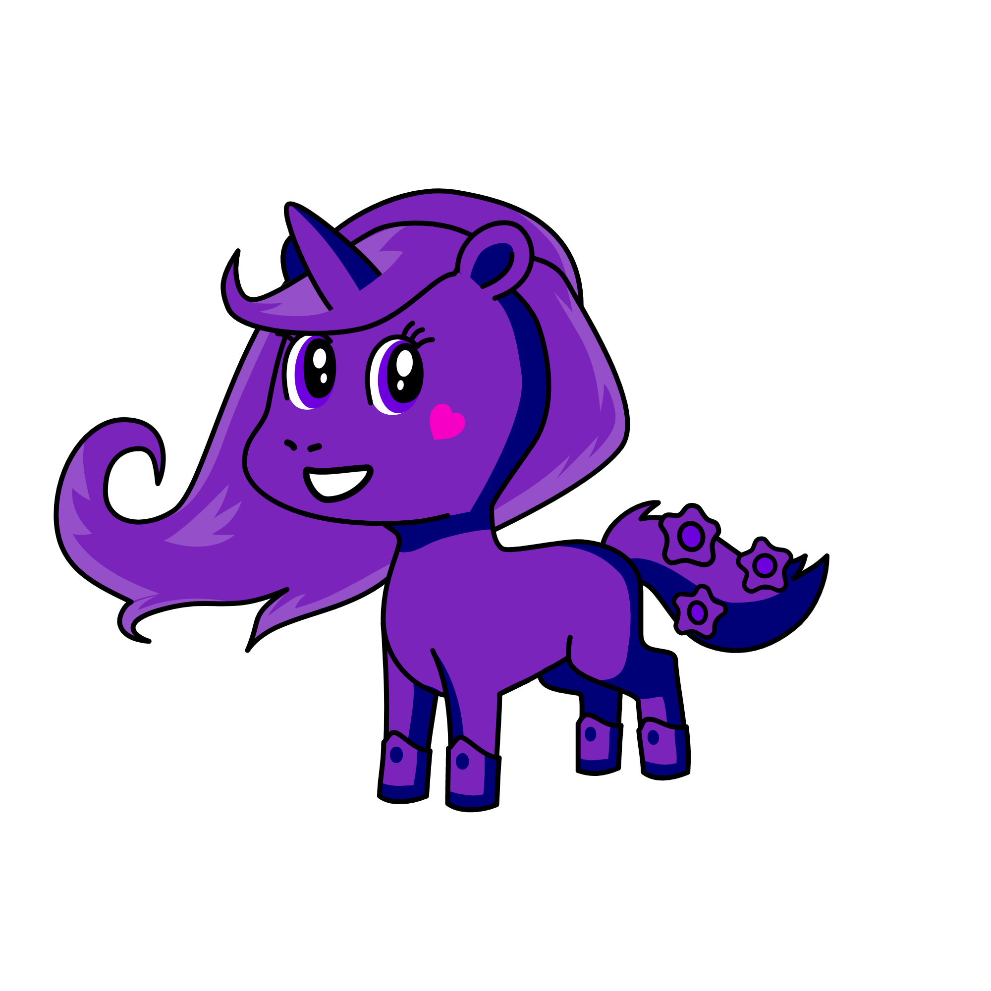Purple, the unicorn