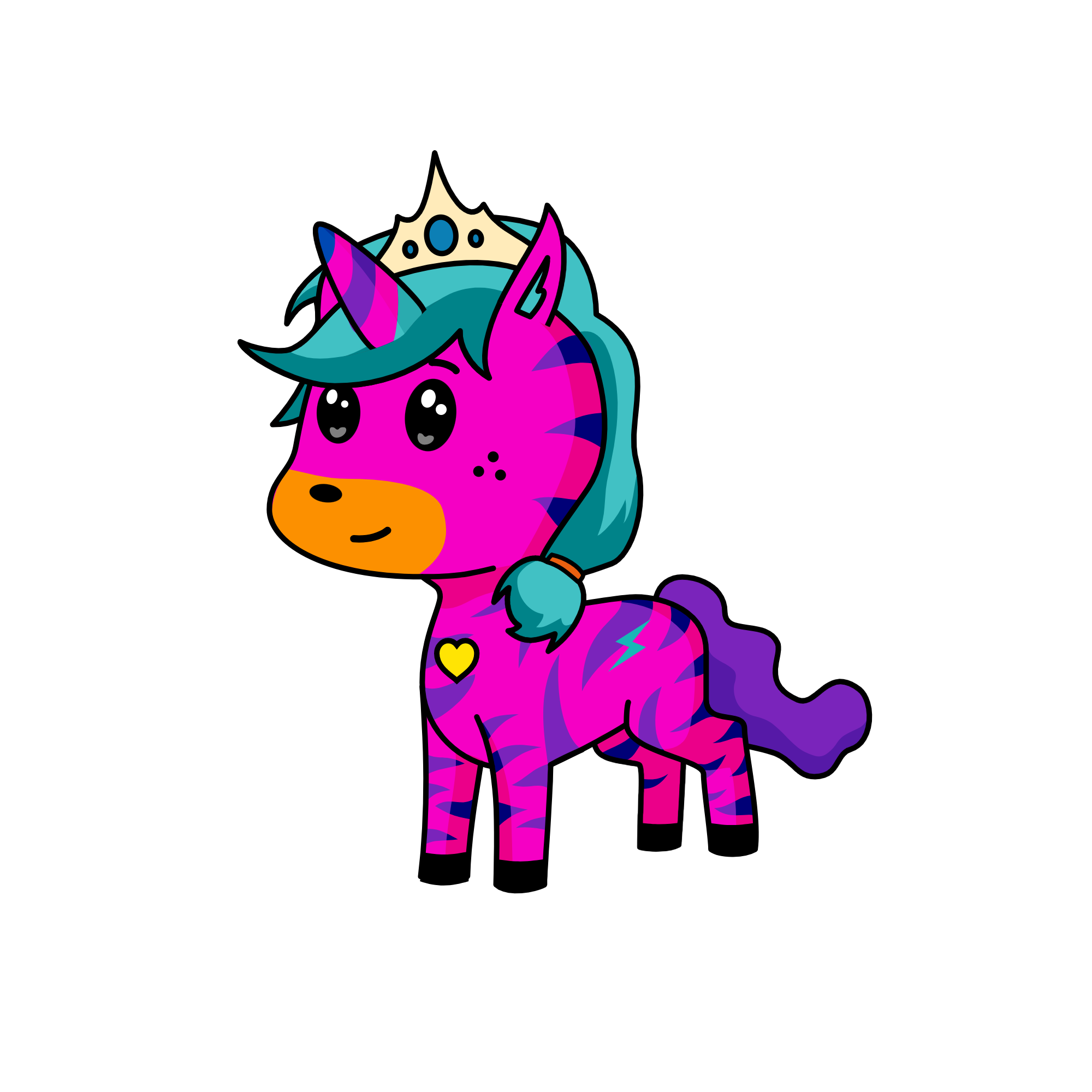 Moon light, the unicorn