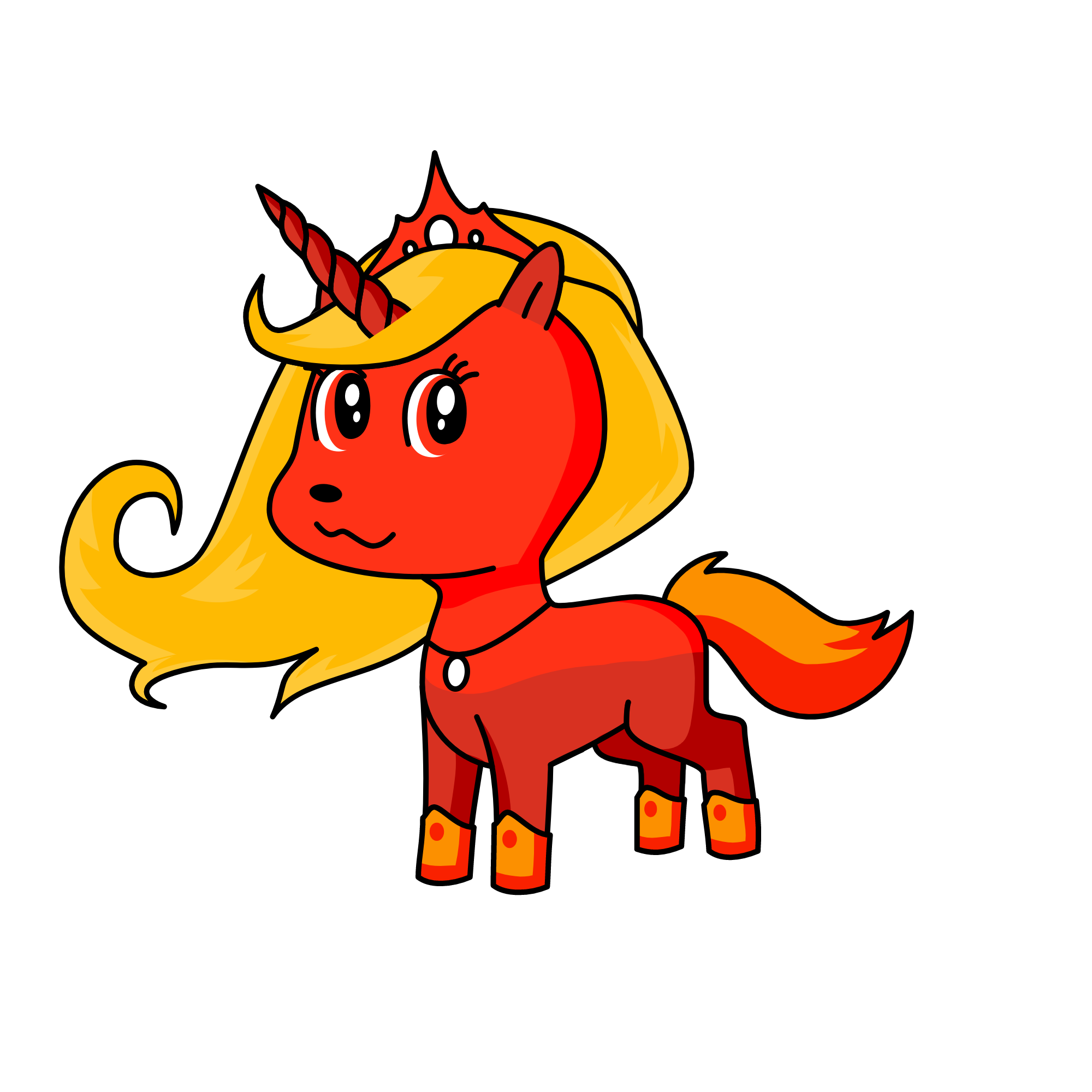 Princess flame , the unicorn