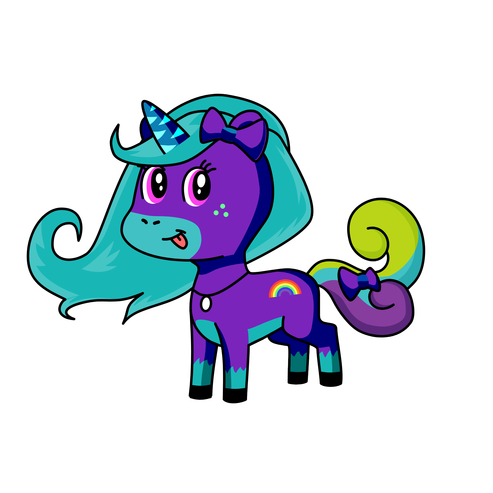 rainbow phsyco, the unicorn