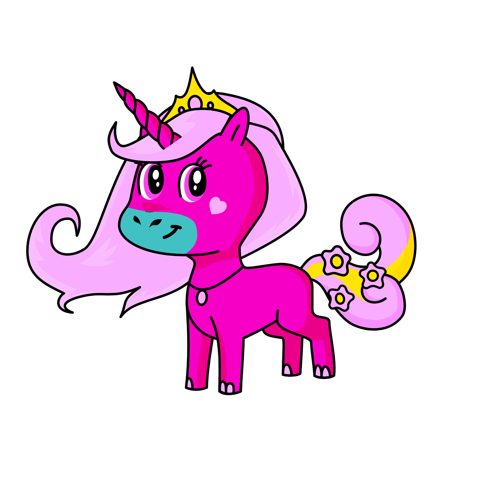 rainbow star, the unicorn