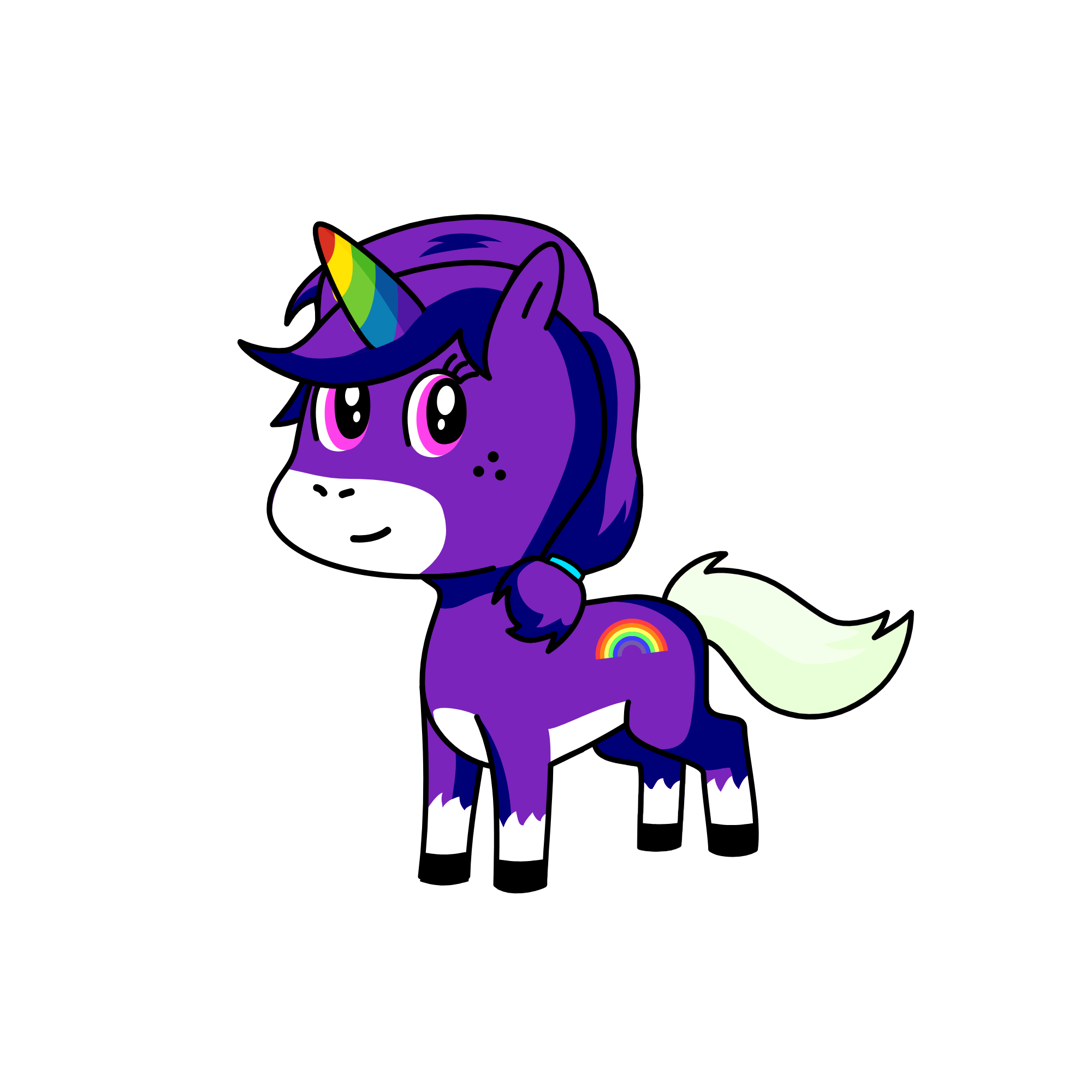 RAINBOW DASH, the unicorn