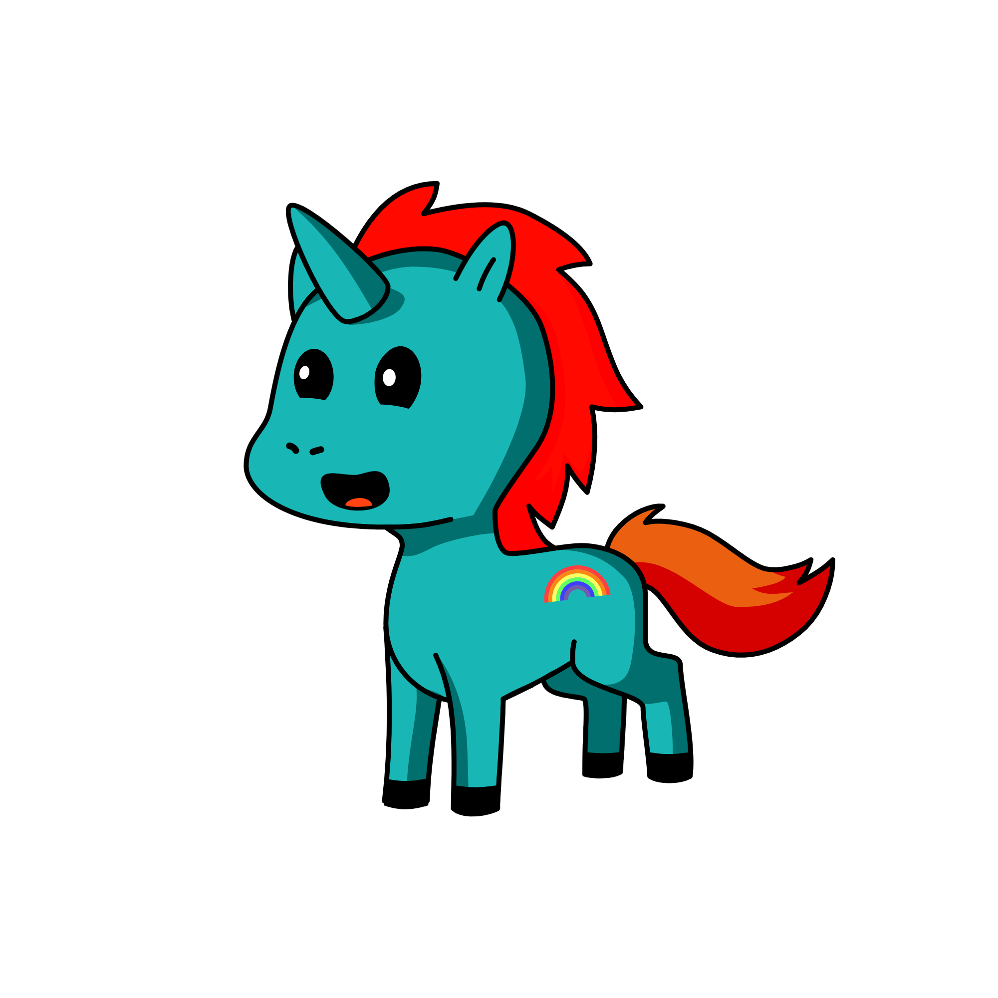 rainbow dash, the unicorn
